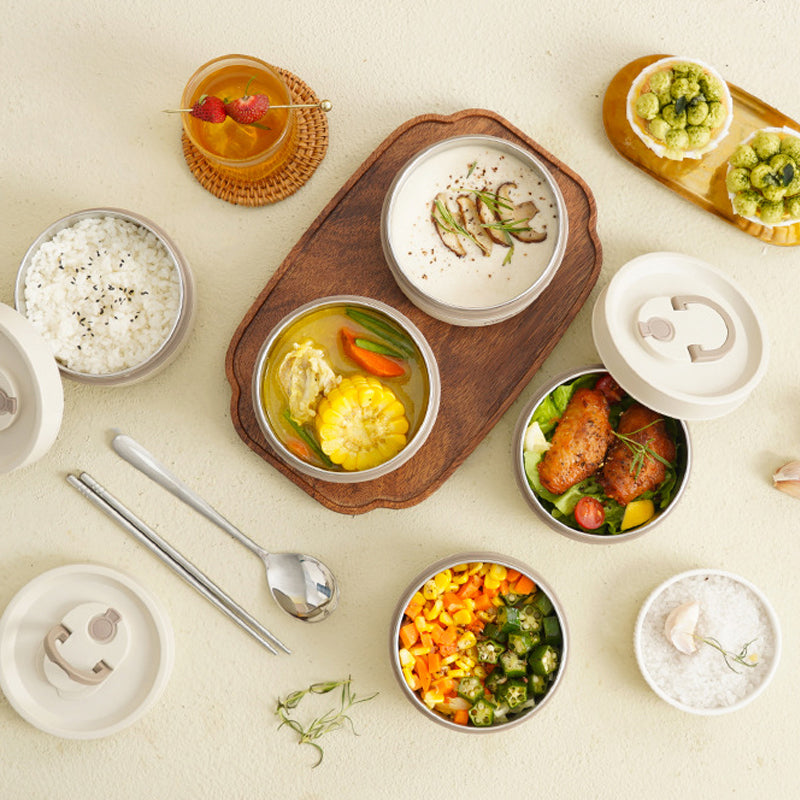 Insulated Stainless Steel Lunch Box Leakproof Thermal Food Container with Bag