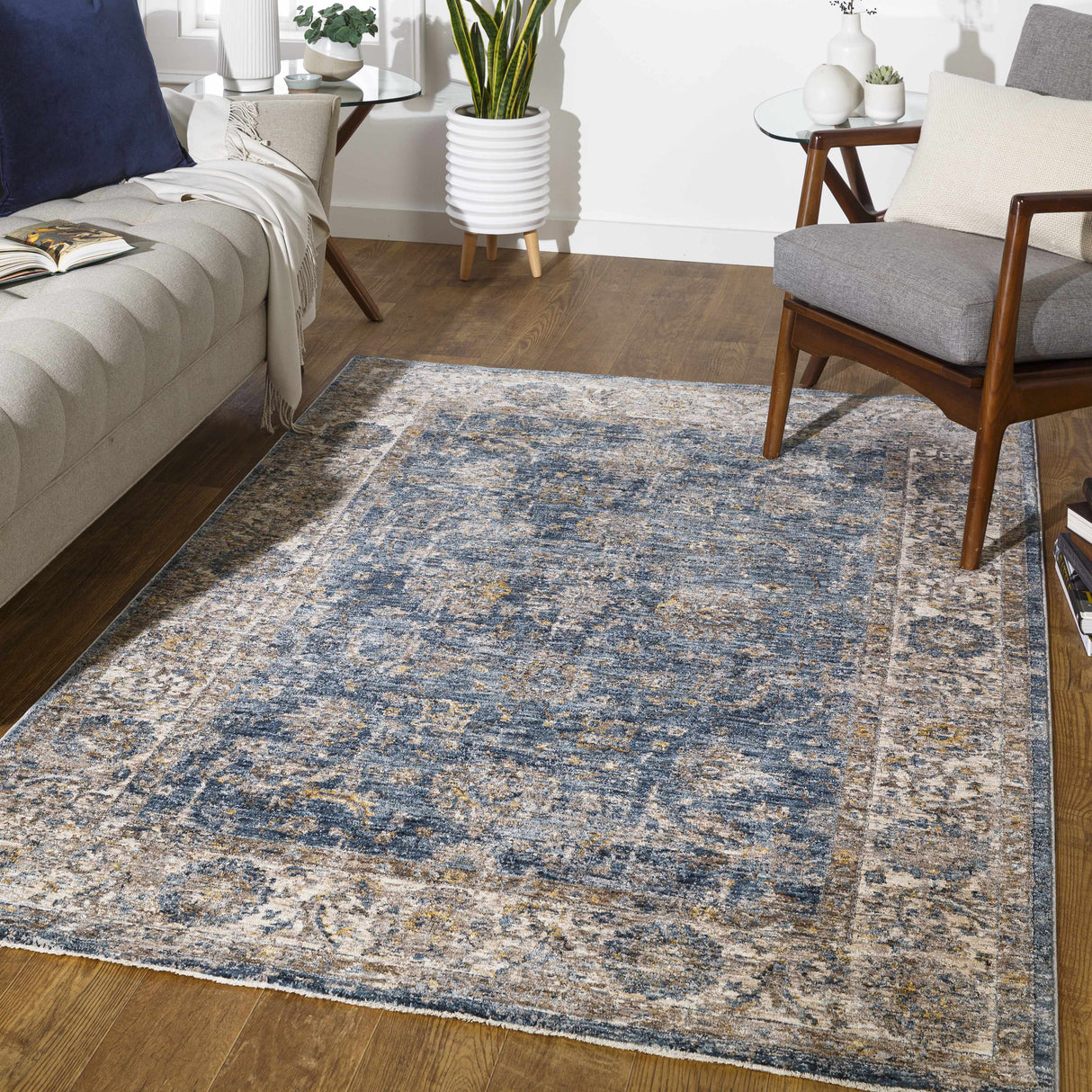 Gimli Oriental Blue Area Rug