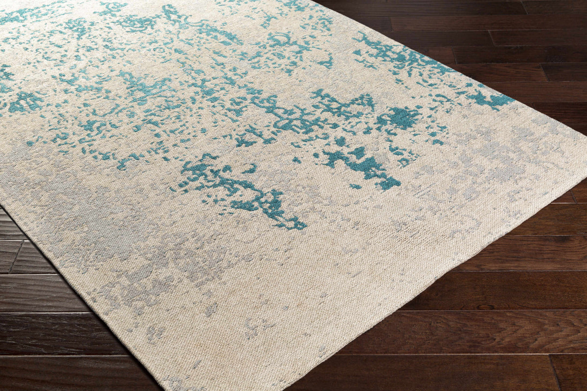 Sweeny Beige/Blue Abstract Area Rug - Clearance