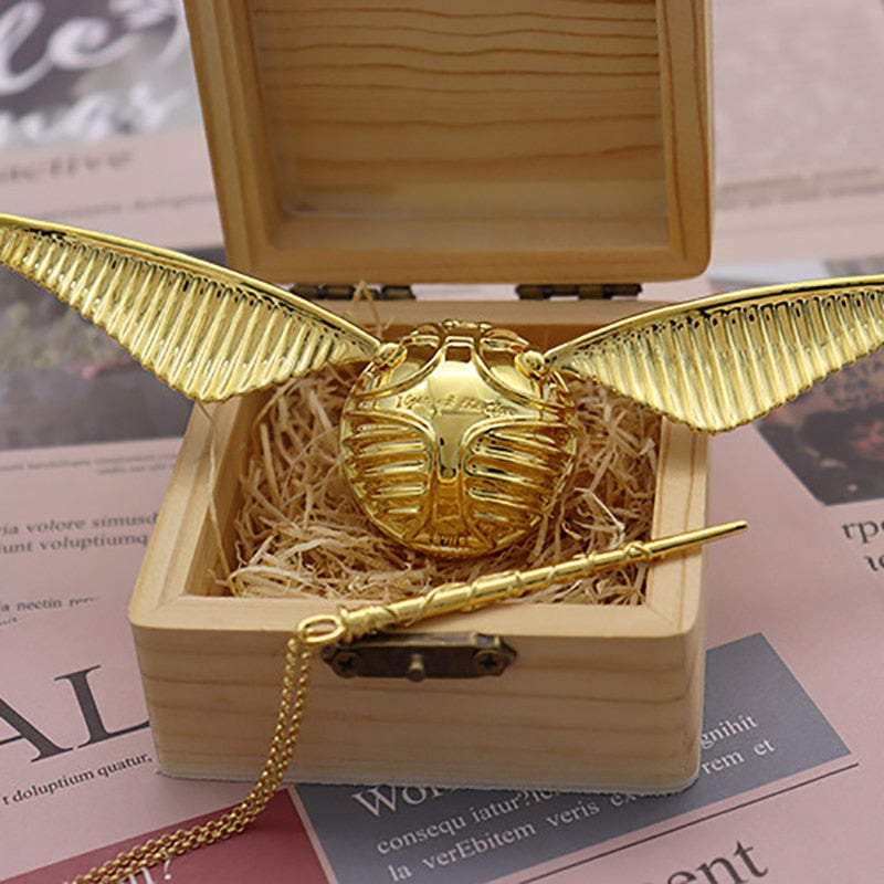 Golden Snitch Style Ring Box Gold Plated Jewelry Ring Holder Gift Box
