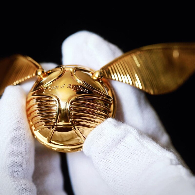 Golden Snitch Style Ring Box Gold Plated Jewelry Ring Holder Gift Box