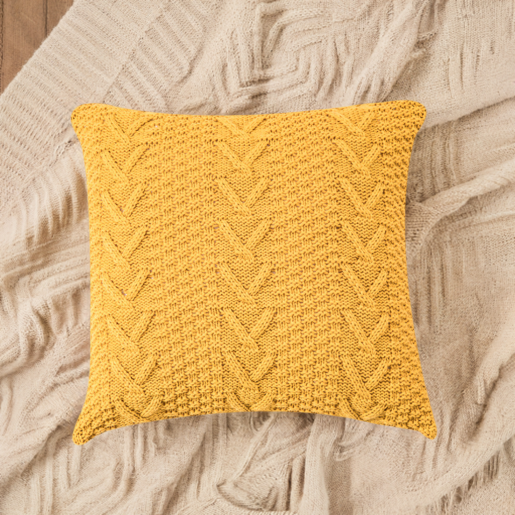 Knitted Cozy Home Decoration Throw Pillow cover 18"x18"