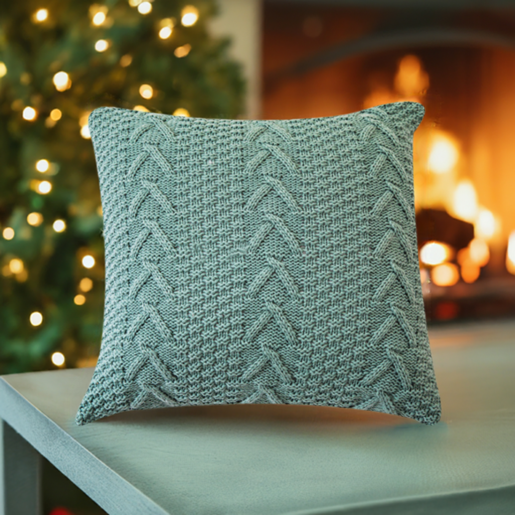 Knitted Cozy Home Decoration Throw Pillow pack of 1