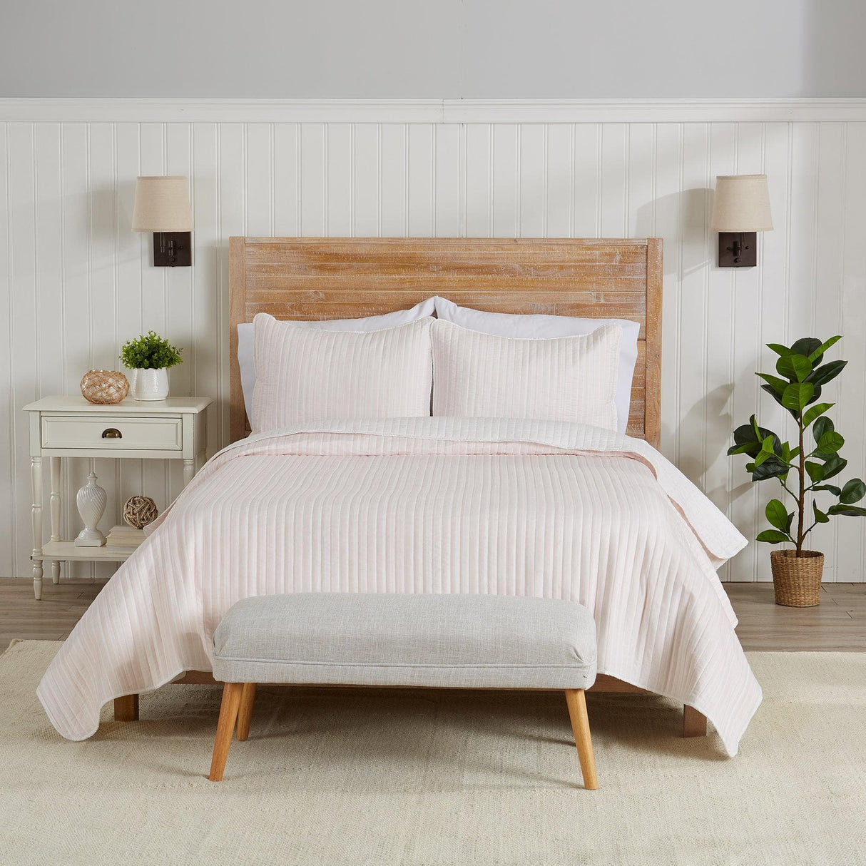 3-Piece Stripe Quilt - Marcie Collection