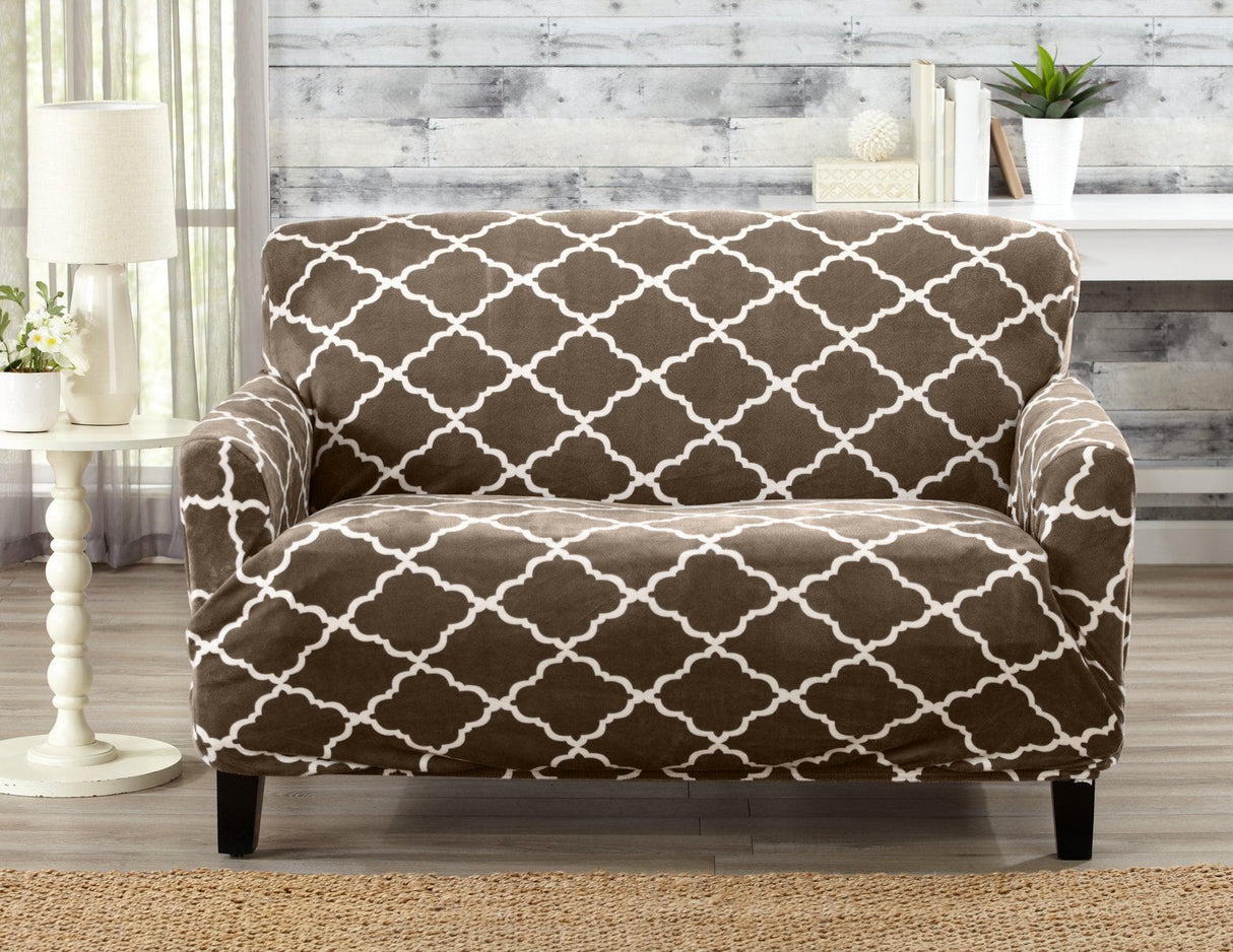 Velvet Plush Form Fit Stretch Slipcover - Magnolia Collection