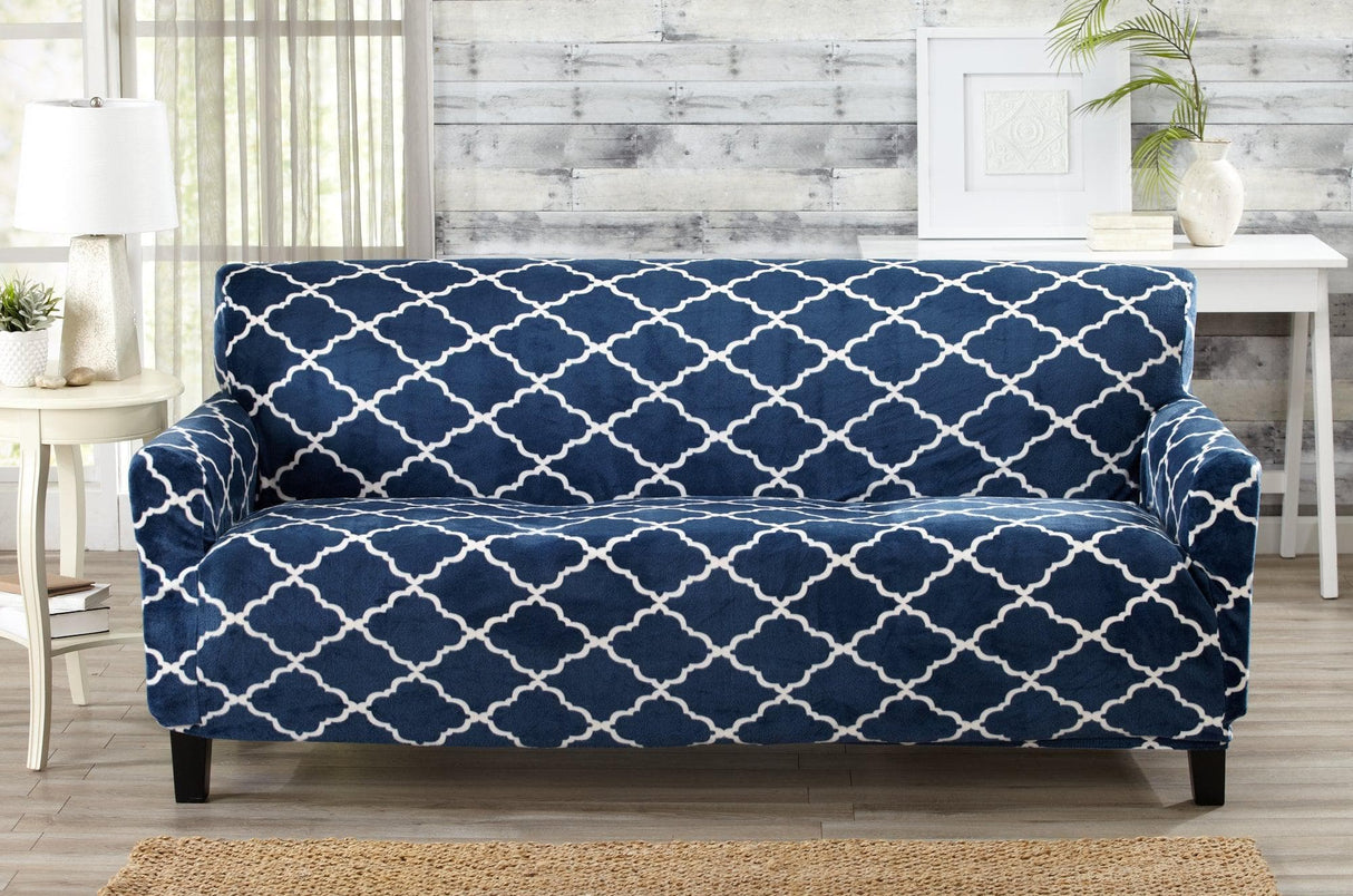 Velvet Plush Form Fit Stretch Slipcover - Magnolia Collection