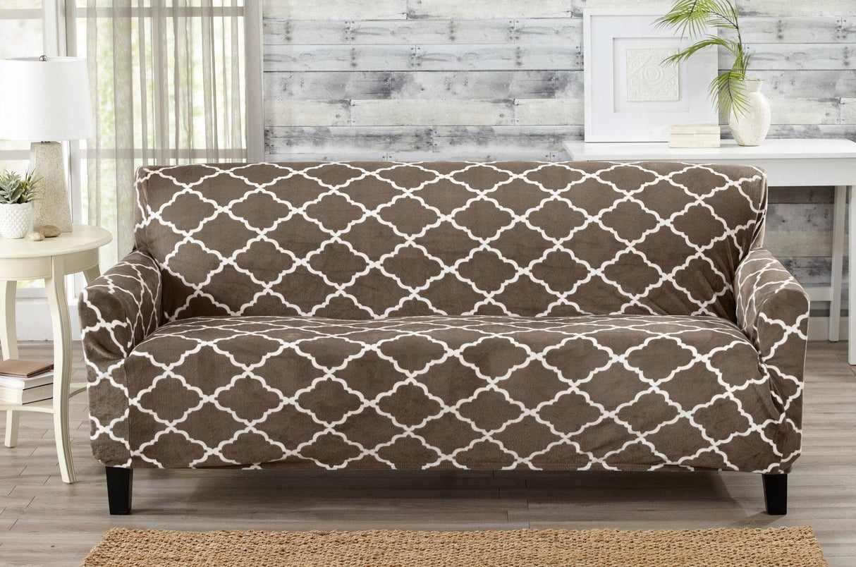 Velvet Plush Form Fit Stretch Slipcover - Magnolia Collection