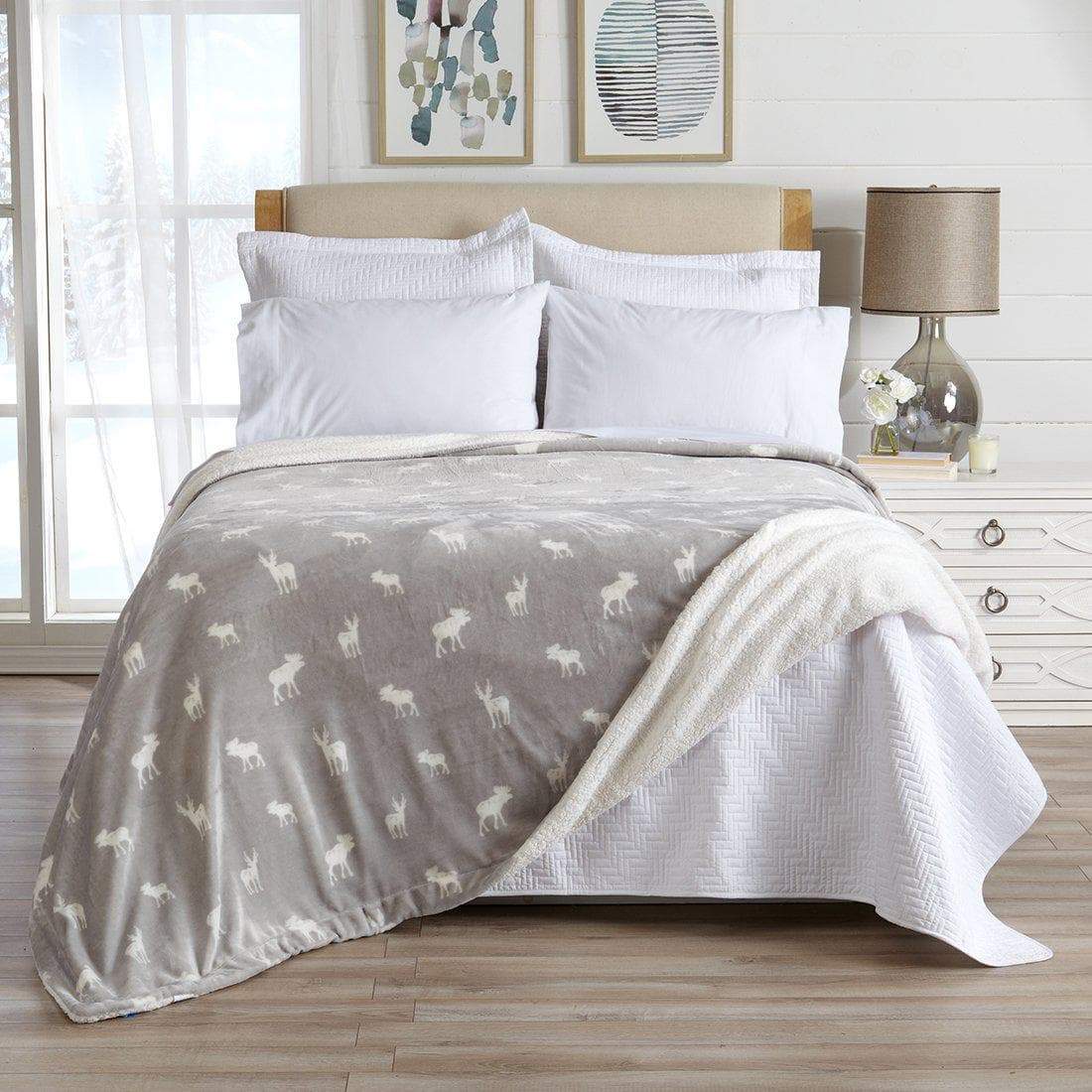 Velvet Plush Sherpa Luxury Bed Blanket - Kinsley Collection