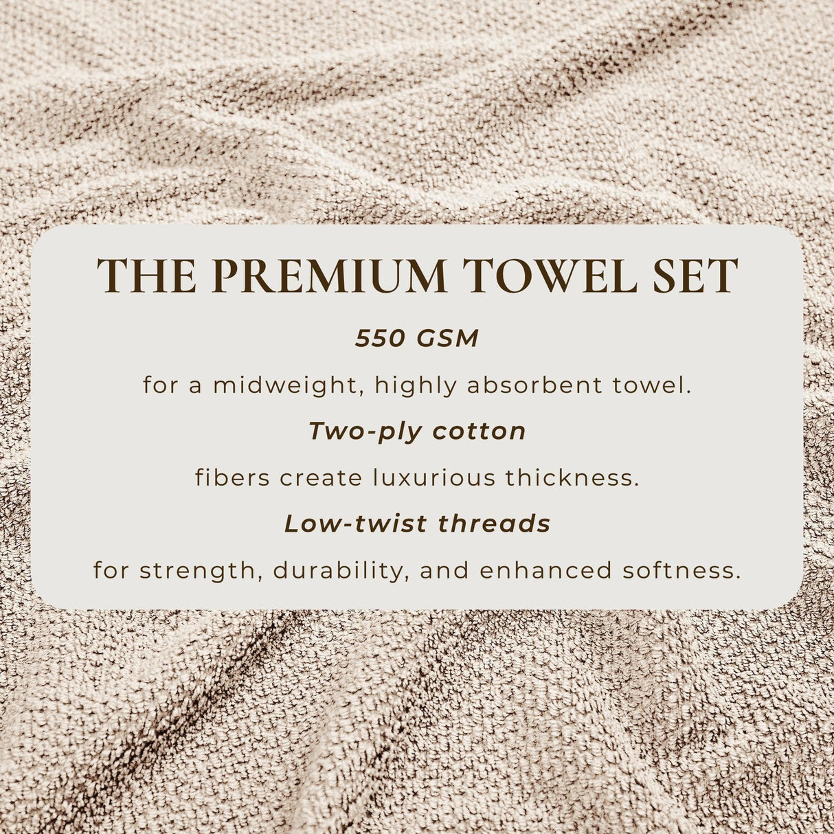 Cotton Textured Bath Towel Set - Acacia Collection