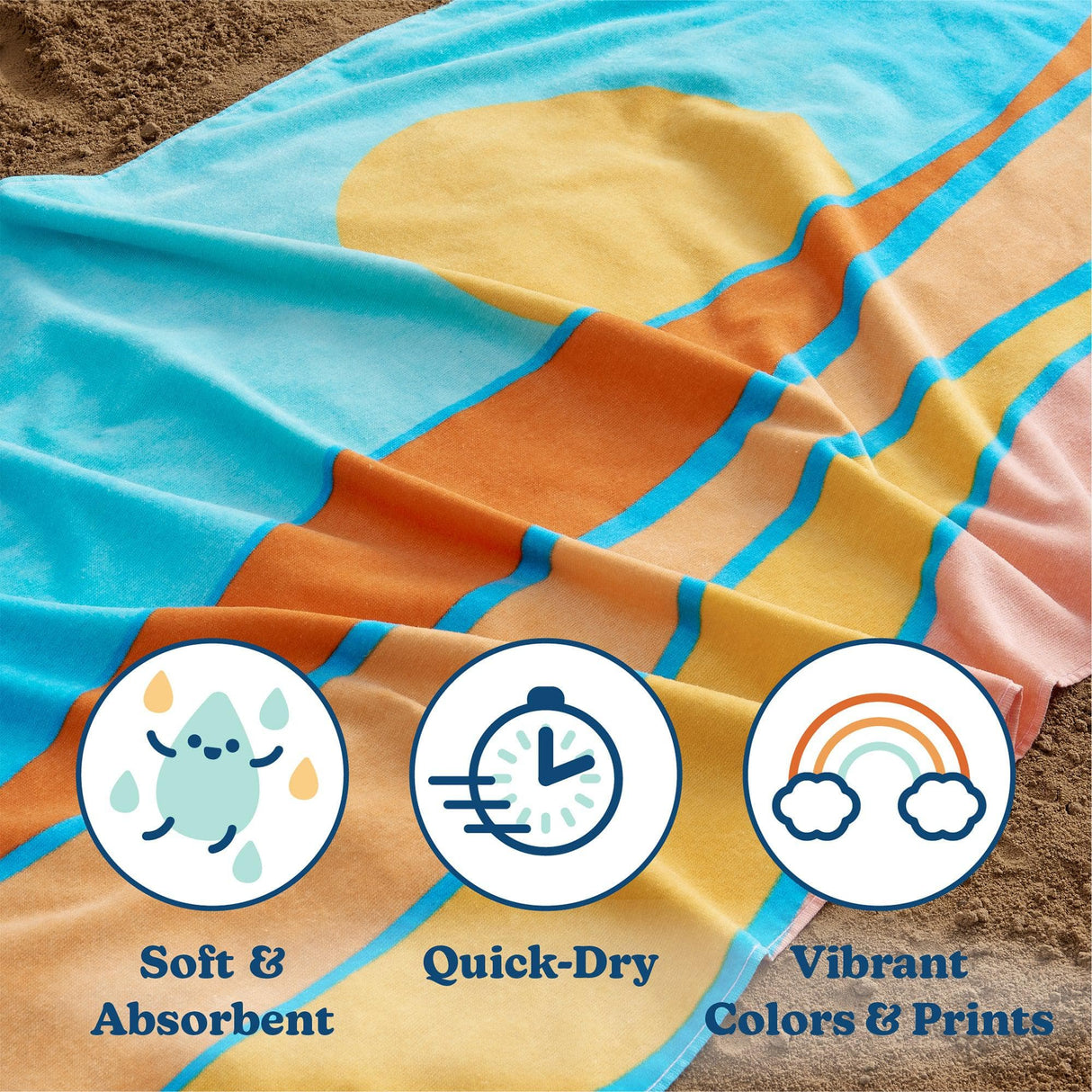 Vibrant Kids Beach Towel - Keilani Collection