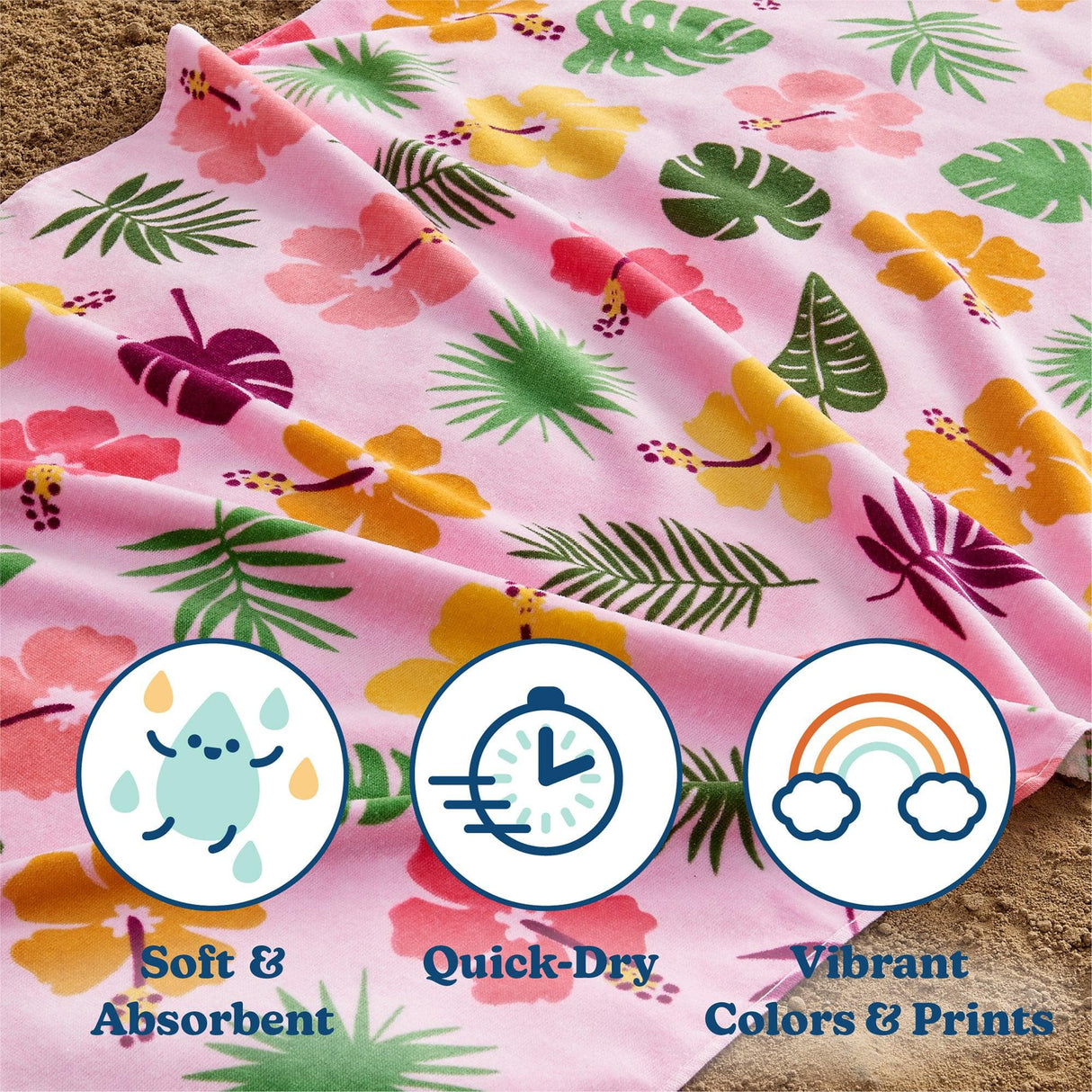 Vibrant Kids Beach Towel - Keilani Collection