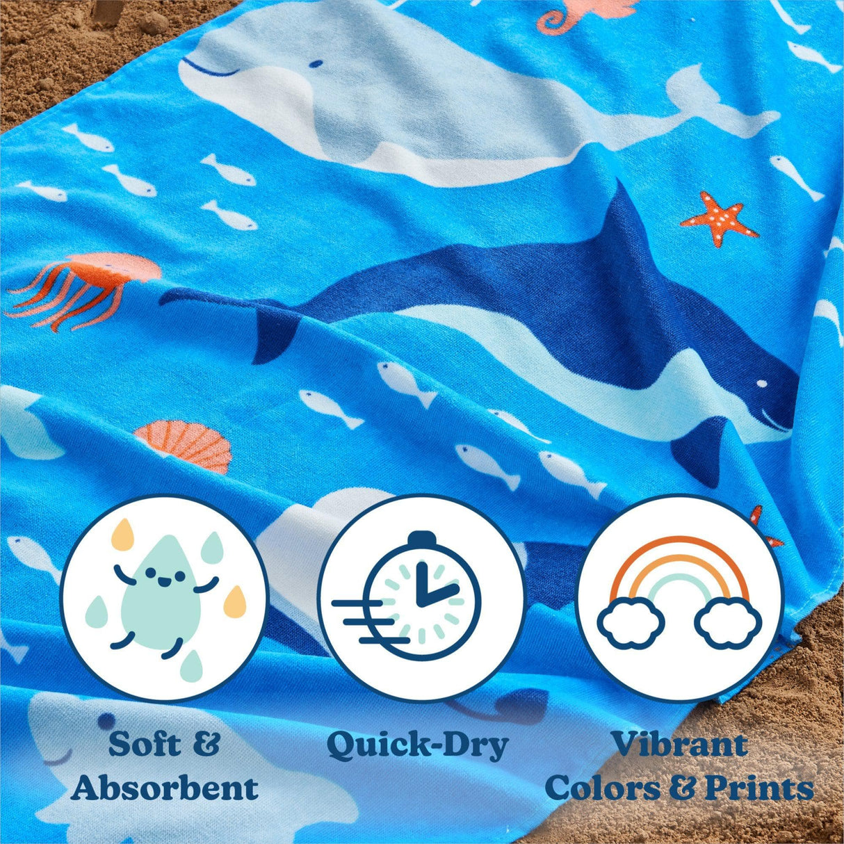 Vibrant Kids Beach Towel - Keilani Collection