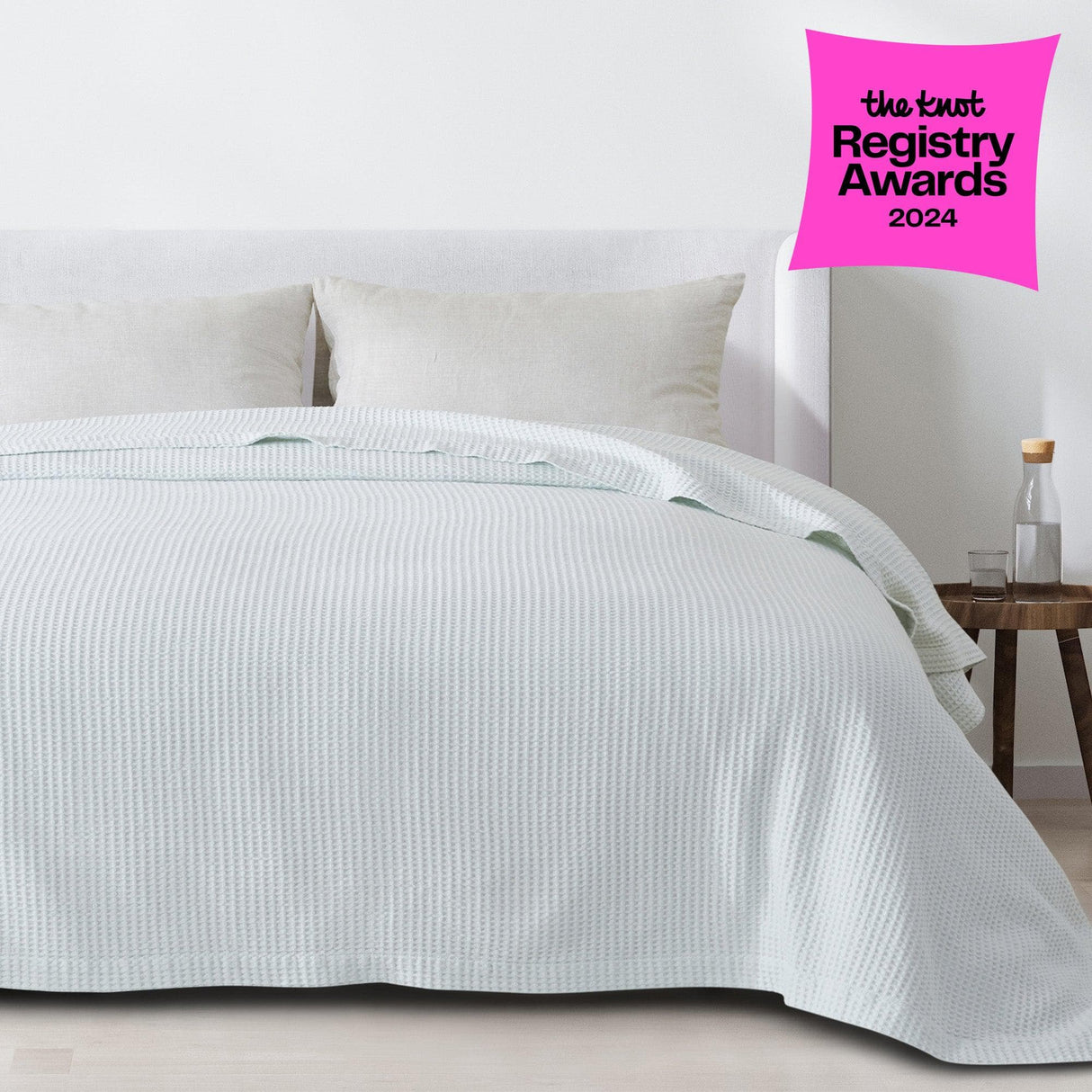 100% Cotton Waffle Weave Blanket - Mikala Collection