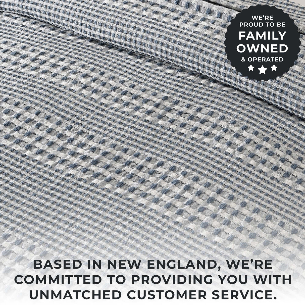 100% Cotton Waffle Weave Textured Blanket - Cecilia Collection