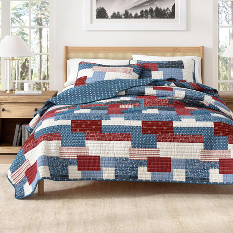 Americana-Patchwork-Quilt-Set-Lowel-Collection-Quilts-&-Comforters
