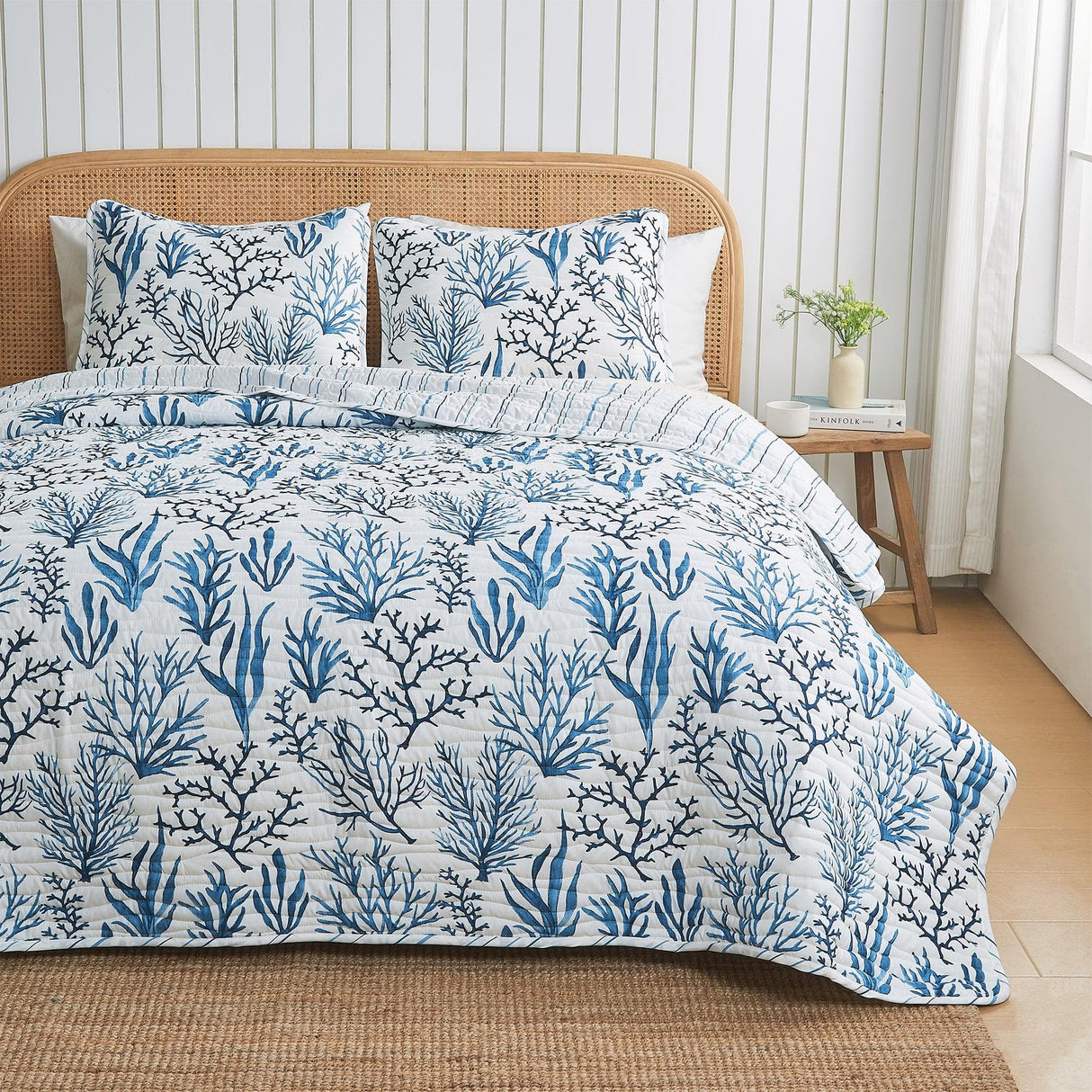 Coastal-Navy-Coral-Quilt-Set-Saelia-Collection-Quilts-&-Comforters