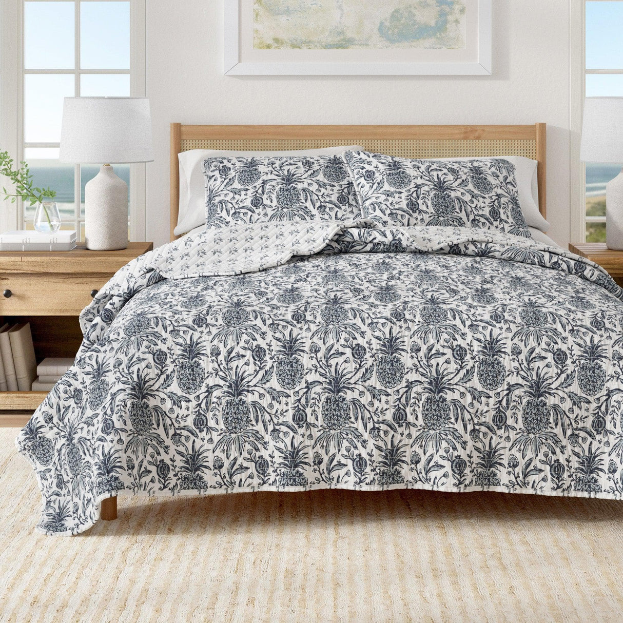 Coastal-Printed-Cotton-Quilt-Set-Bernice-Collection-Quilts-&-Comforters