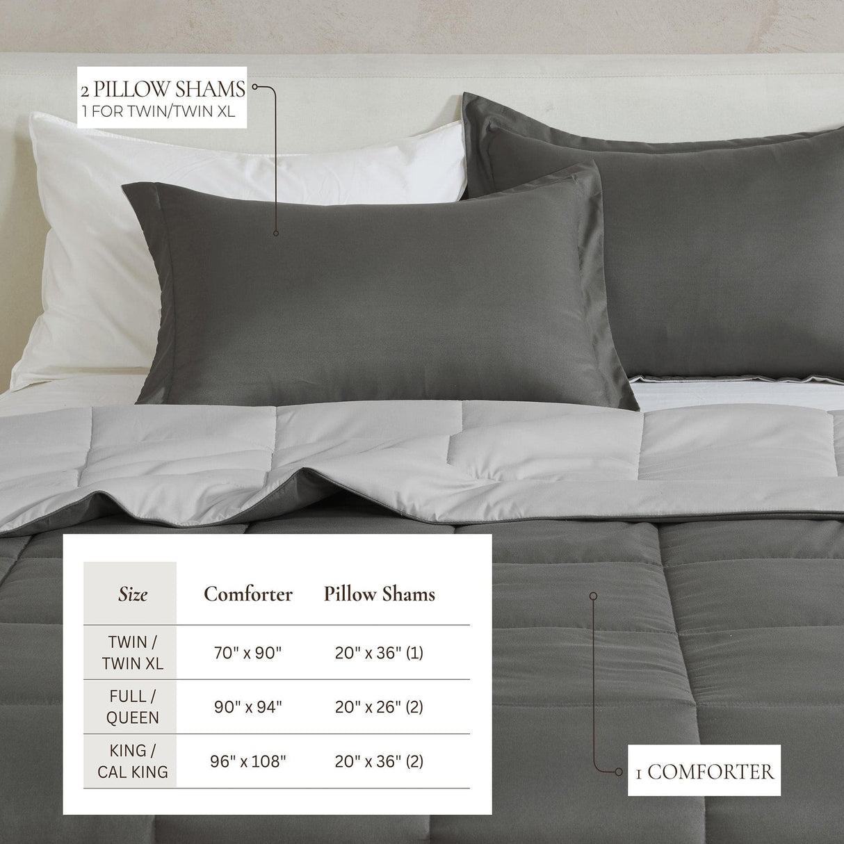 Reversible Comforter Set - Odette Collection