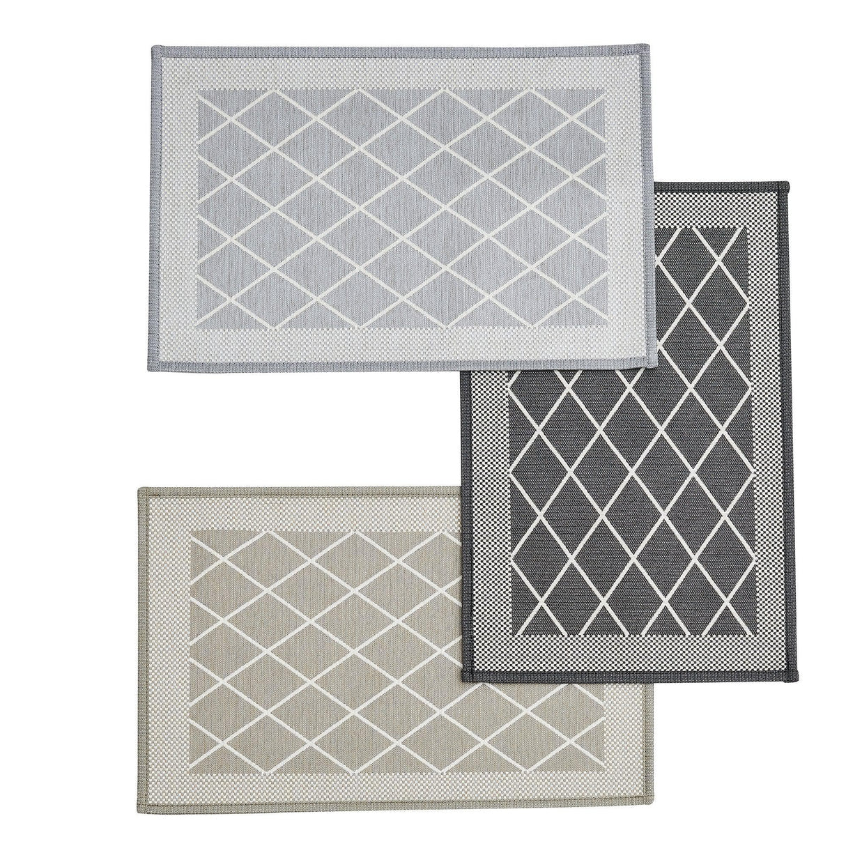 2 Pack Woven Trellis Machine Washable Accent Area Rug & Runner - Lysandra Collection