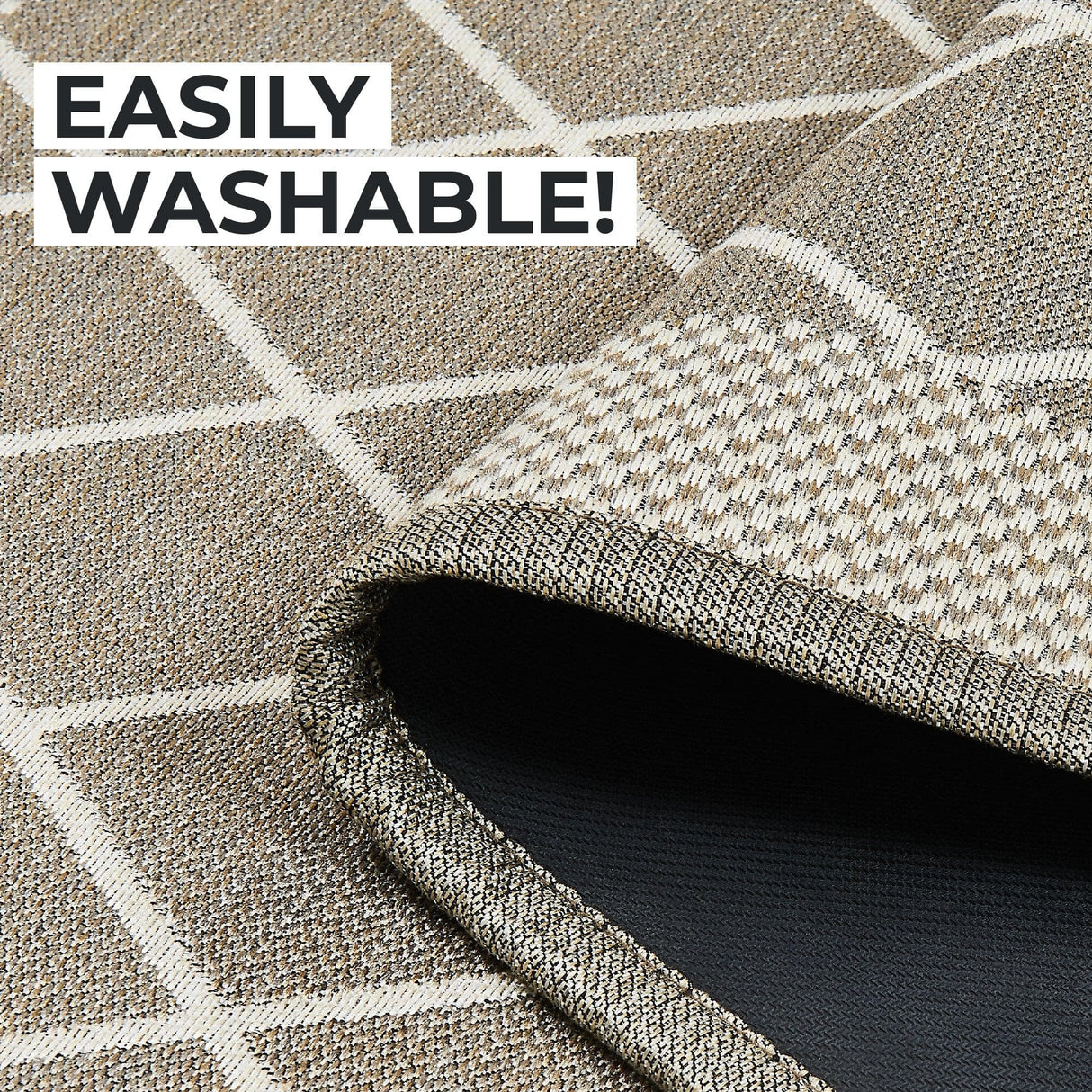 2 Pack Woven Trellis Machine Washable Accent Area Rug & Runner - Lysandra Collection