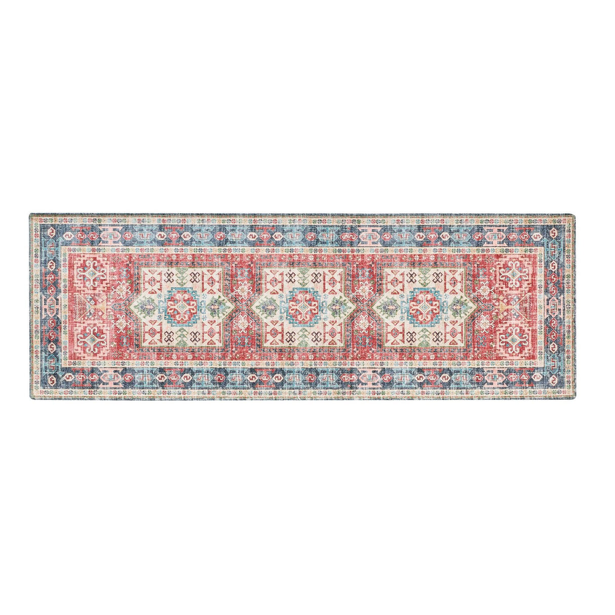 Medallion Machine Washable Accent Runner 2'4" x 7' - Nava Collection