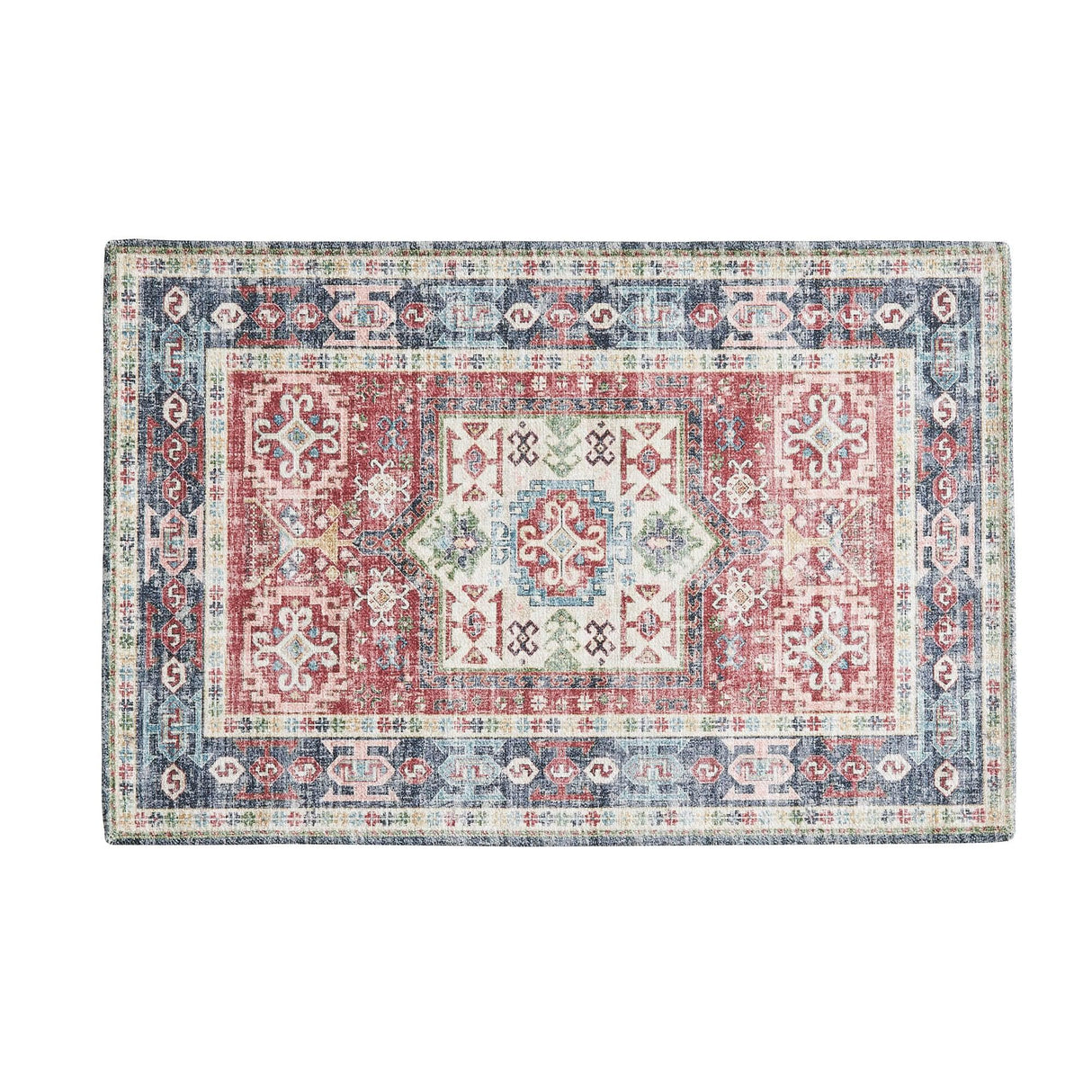 Medallion Machine Washable Accent Area Rug 5' x 7' - Nava Collection