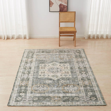 Medallion-Machine-Washable-Accent-Area-Rug-5'-x-7'-Nava-Collection-Area-Rugs