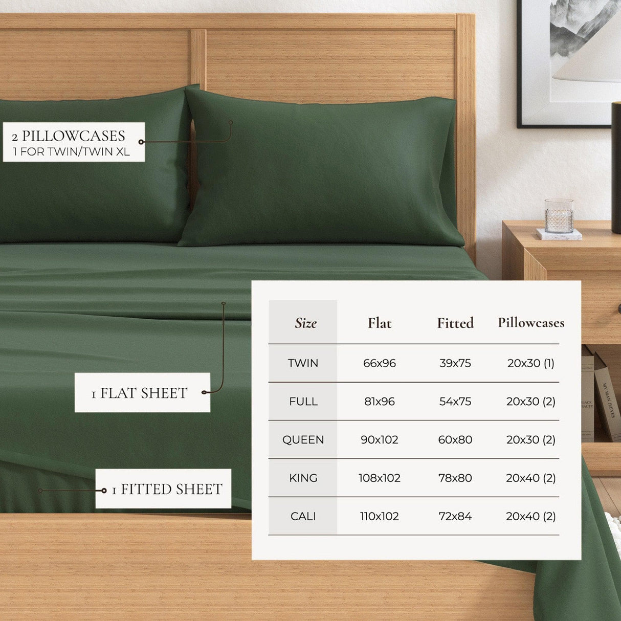 4-Piece Cotton Solid Flannel Sheet - Nordic Collection