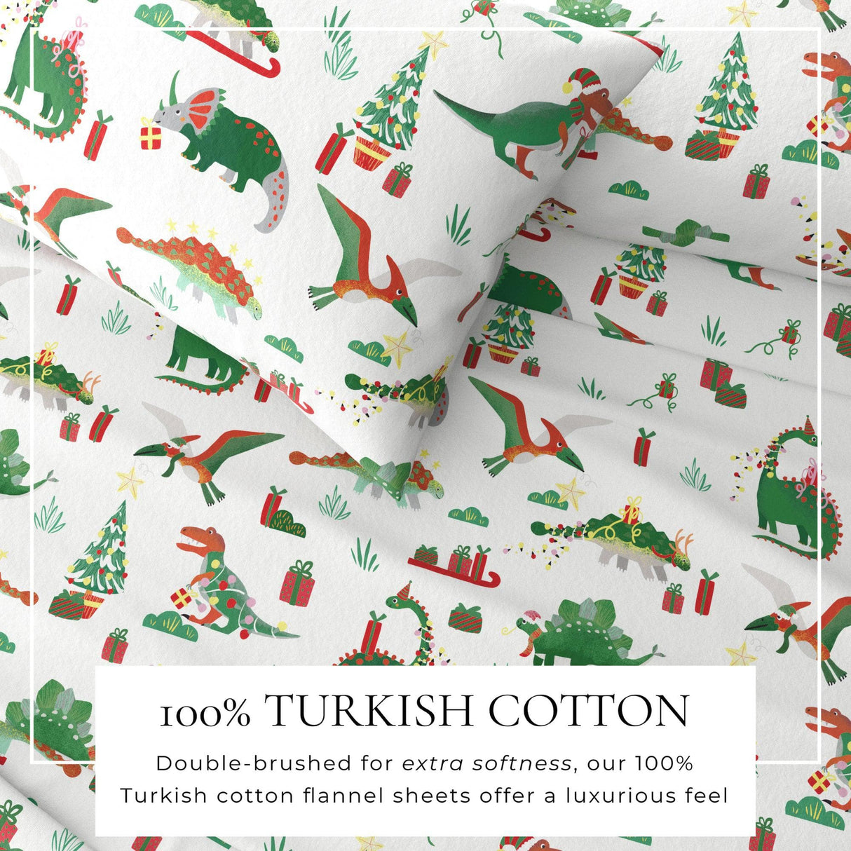 4-Piece Turkish Cotton Christmas Flannel Sheet - Whittaker Collection