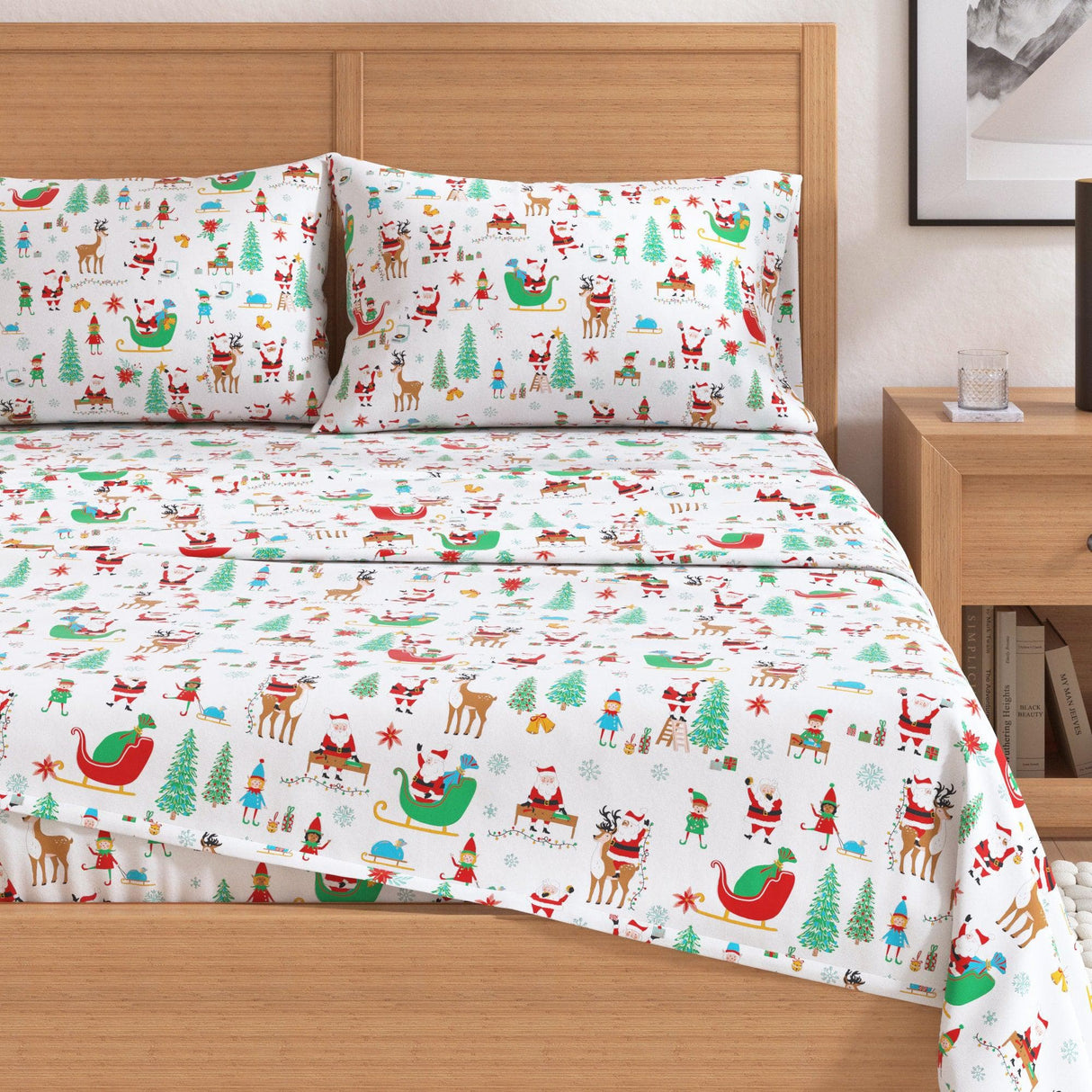 4-Piece Turkish Cotton Christmas Flannel Sheet - Whittaker Collection