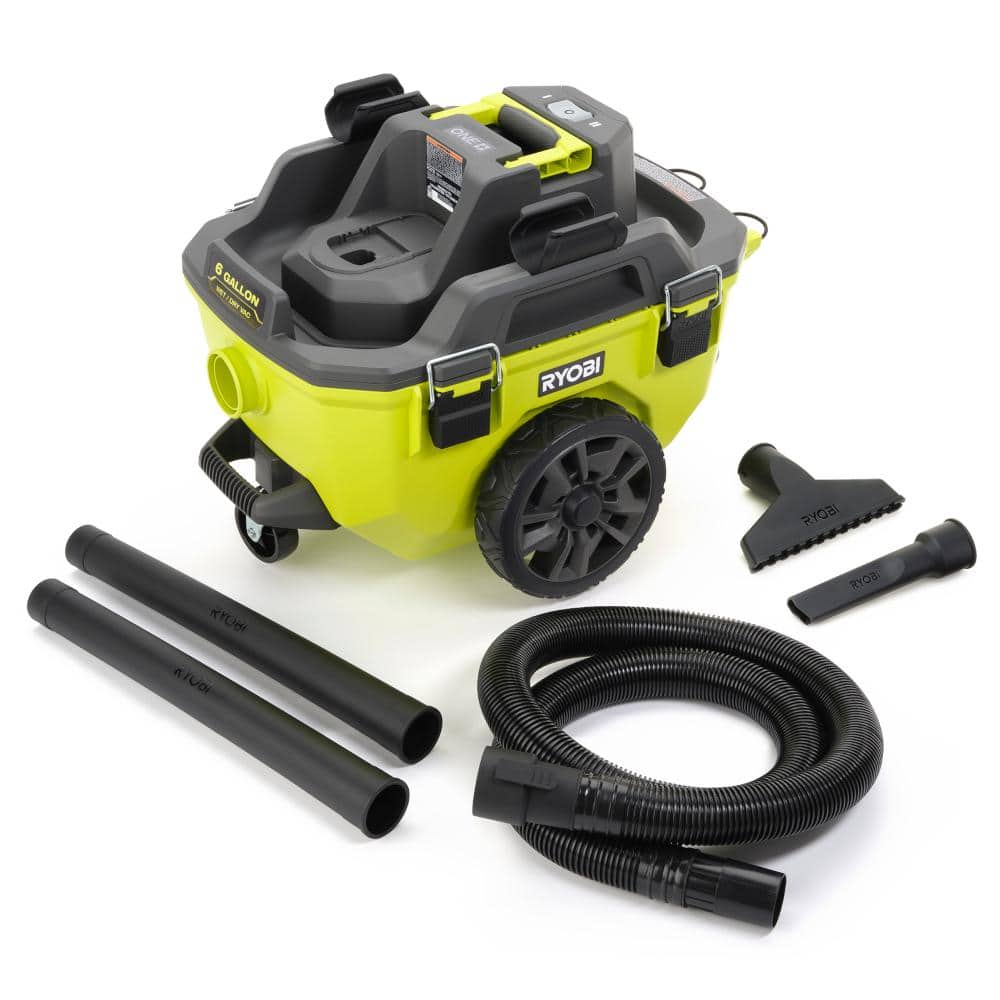 Open Box - RYOBI ONE+ 18V Cordless 6 Gal. Wet Dry Vacuum (Tool Only), Greens
