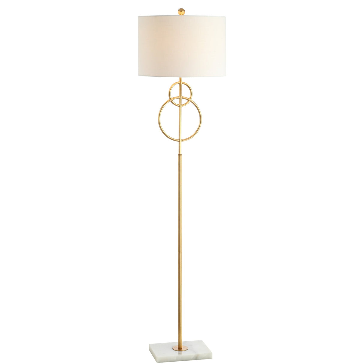 Haines modern circle marble/metal led floor lamp - Tuesday Morning - Floor Lamps
