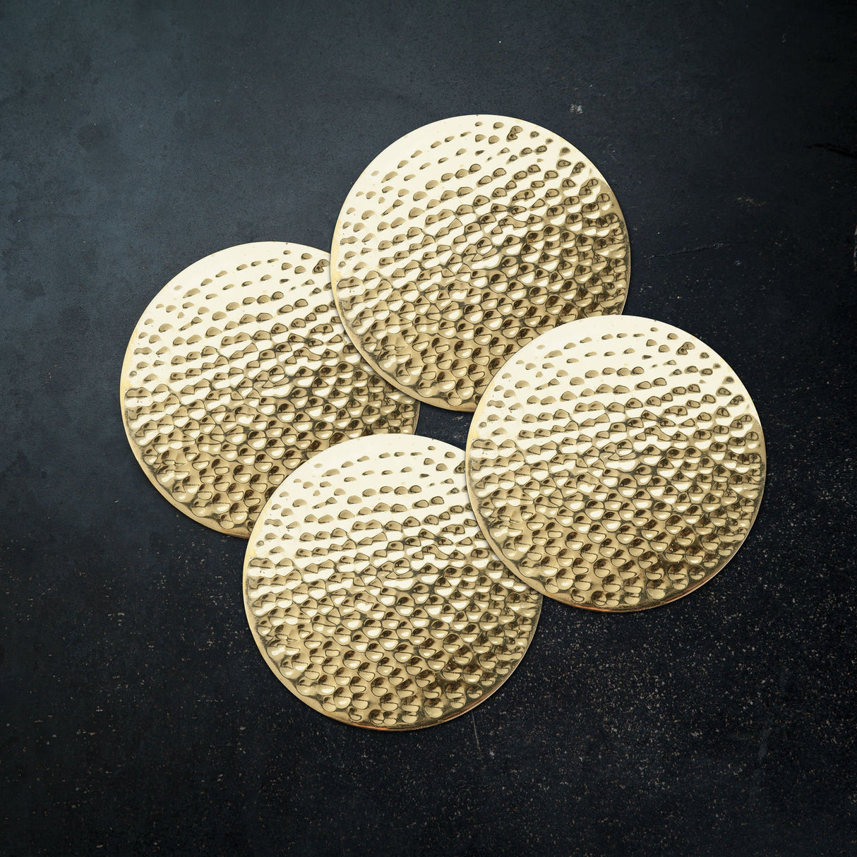 Hammered Brass Coasters by Viski® - Tuesday Morning - Coasters