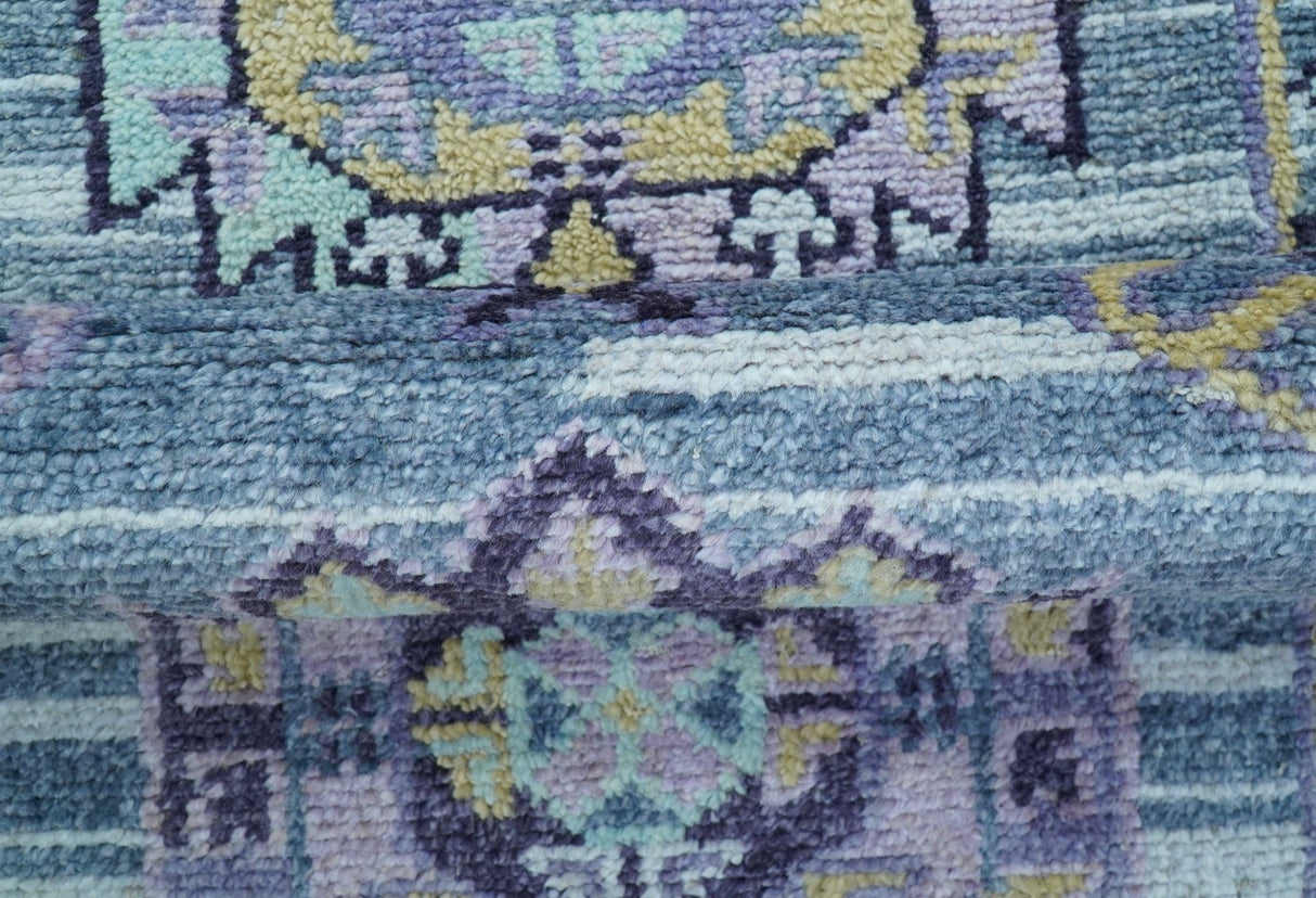 Hand knotted 2.6x8 Gray Traditional Transitional Design Wool Area Rug