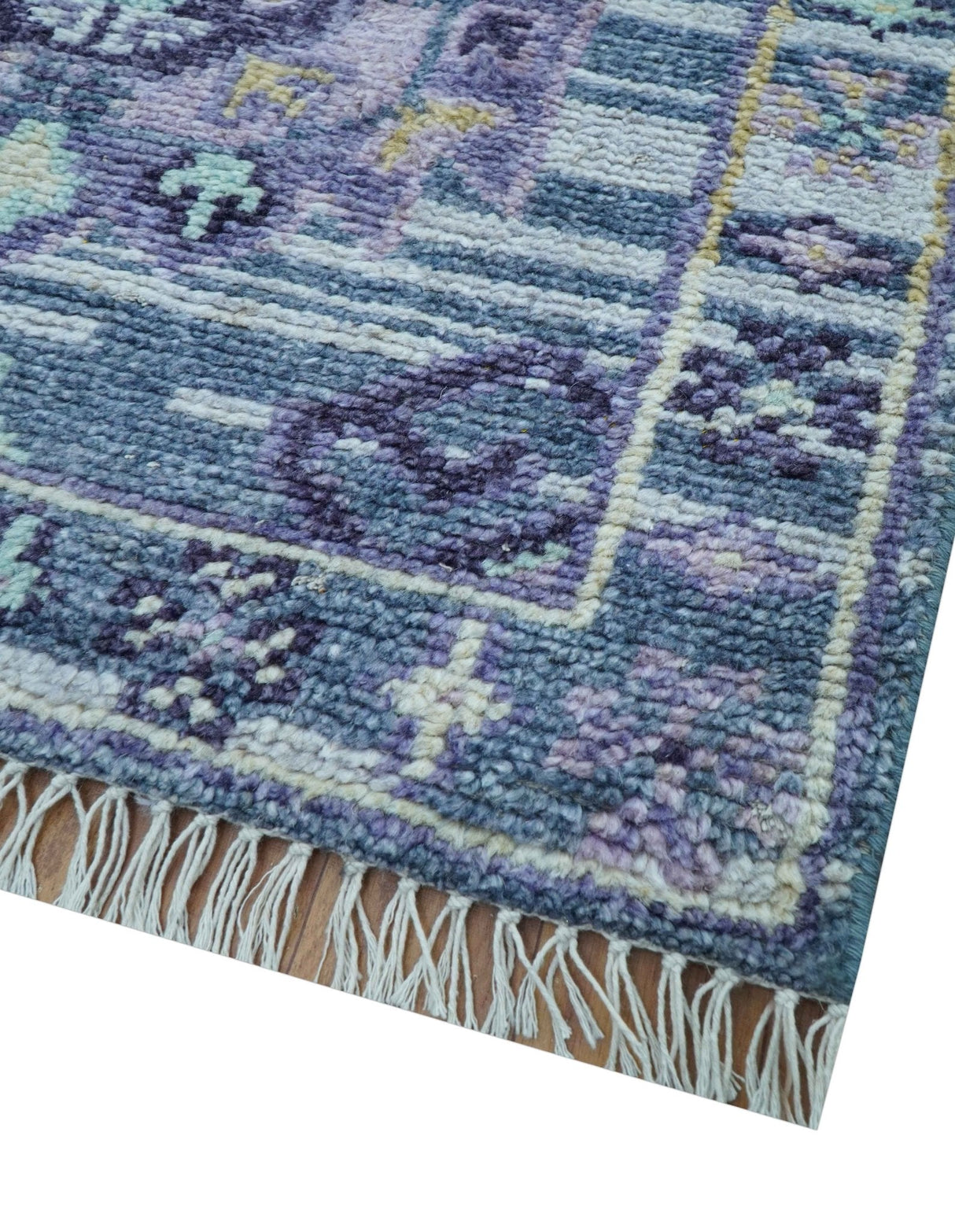 Hand knotted 2.6x8 Gray Traditional Transitional Design Wool Area Rug