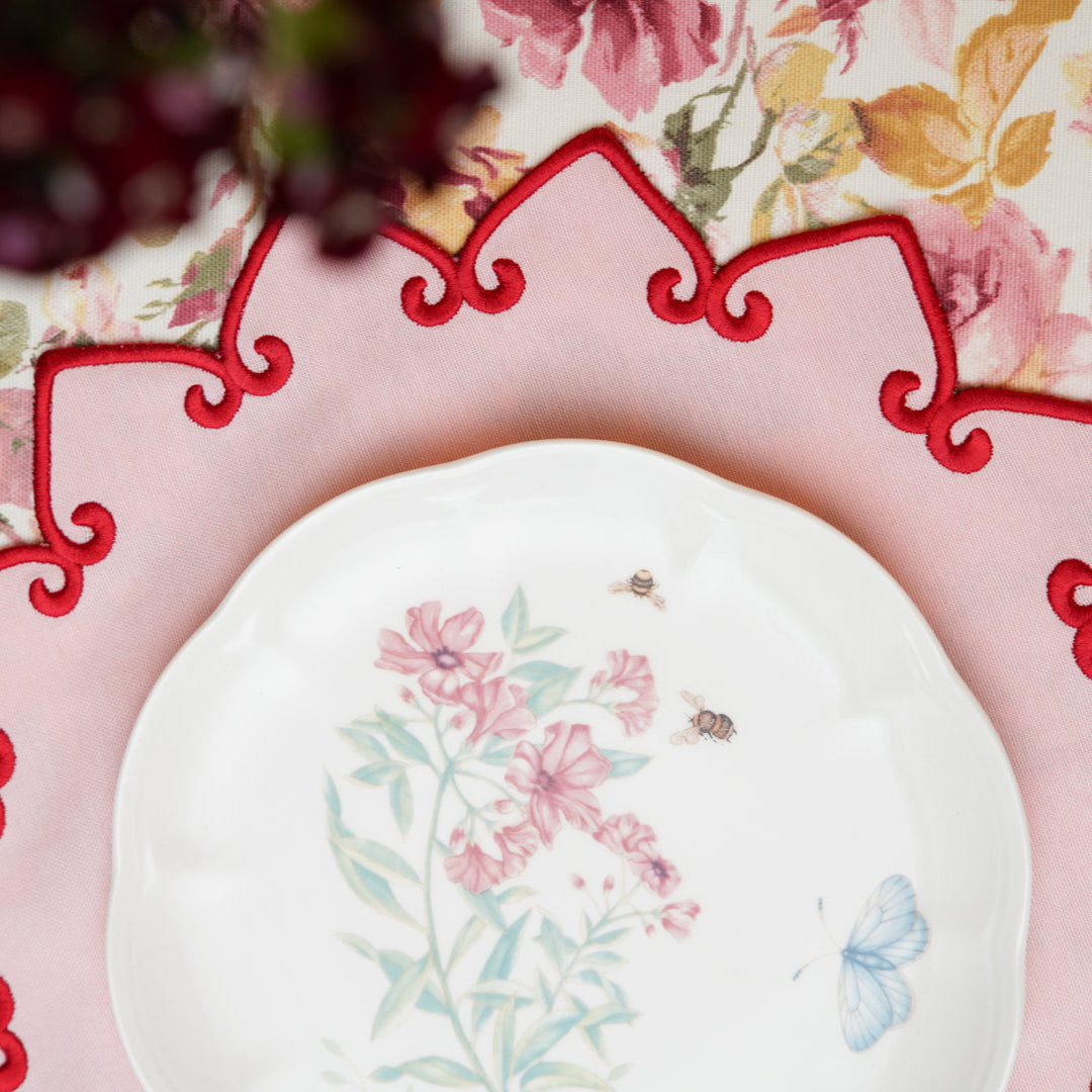 Ashbury Pink Crown Fabric Placemat