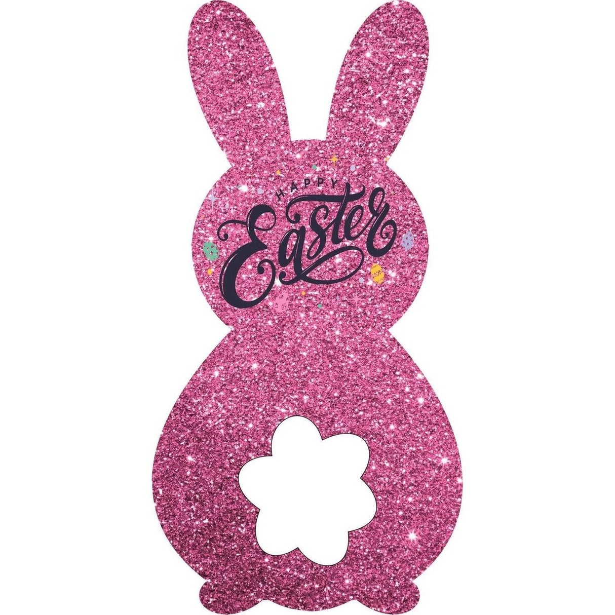12in Waterproof Happy Easter Metal Bunny Sign