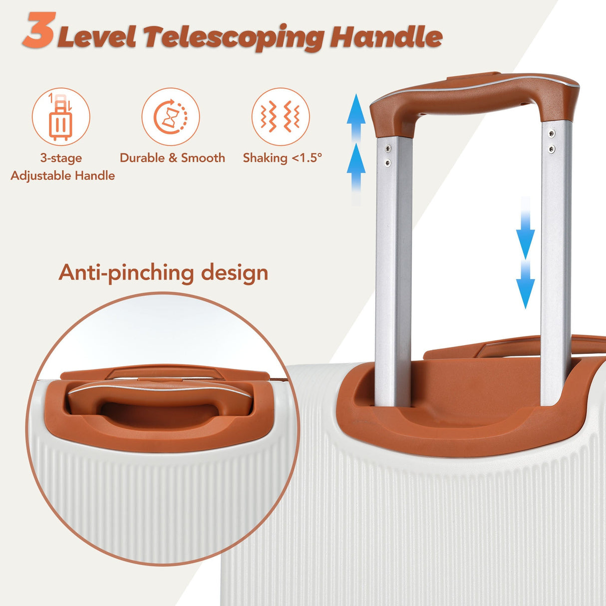 Hardshell Luggage Set 3 Piece Carry - on Suitcase Double Spinner Wheels with TSA Lock, Weekender Duffel Bag, Toiletry Bag - Tuesday Morning - Luggage Sets