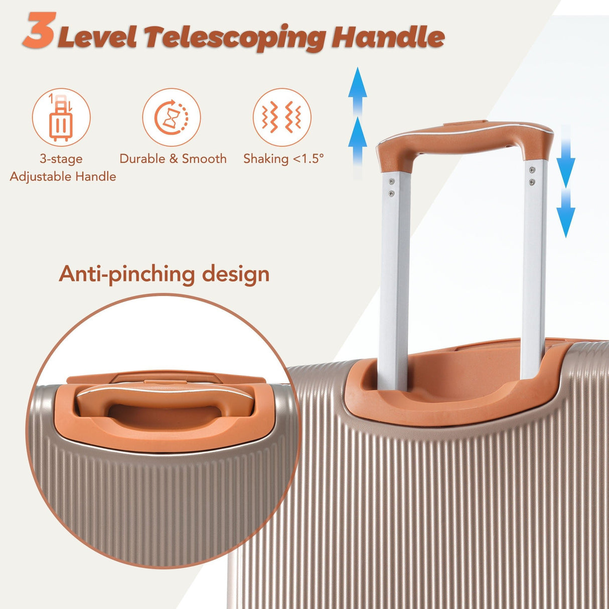 Hardshell Luggage Set 3 Piece Carry - on Suitcase Double Spinner Wheels with TSA Lock, Weekender Duffel Bag, Toiletry Bag - Tuesday Morning - Luggage Sets