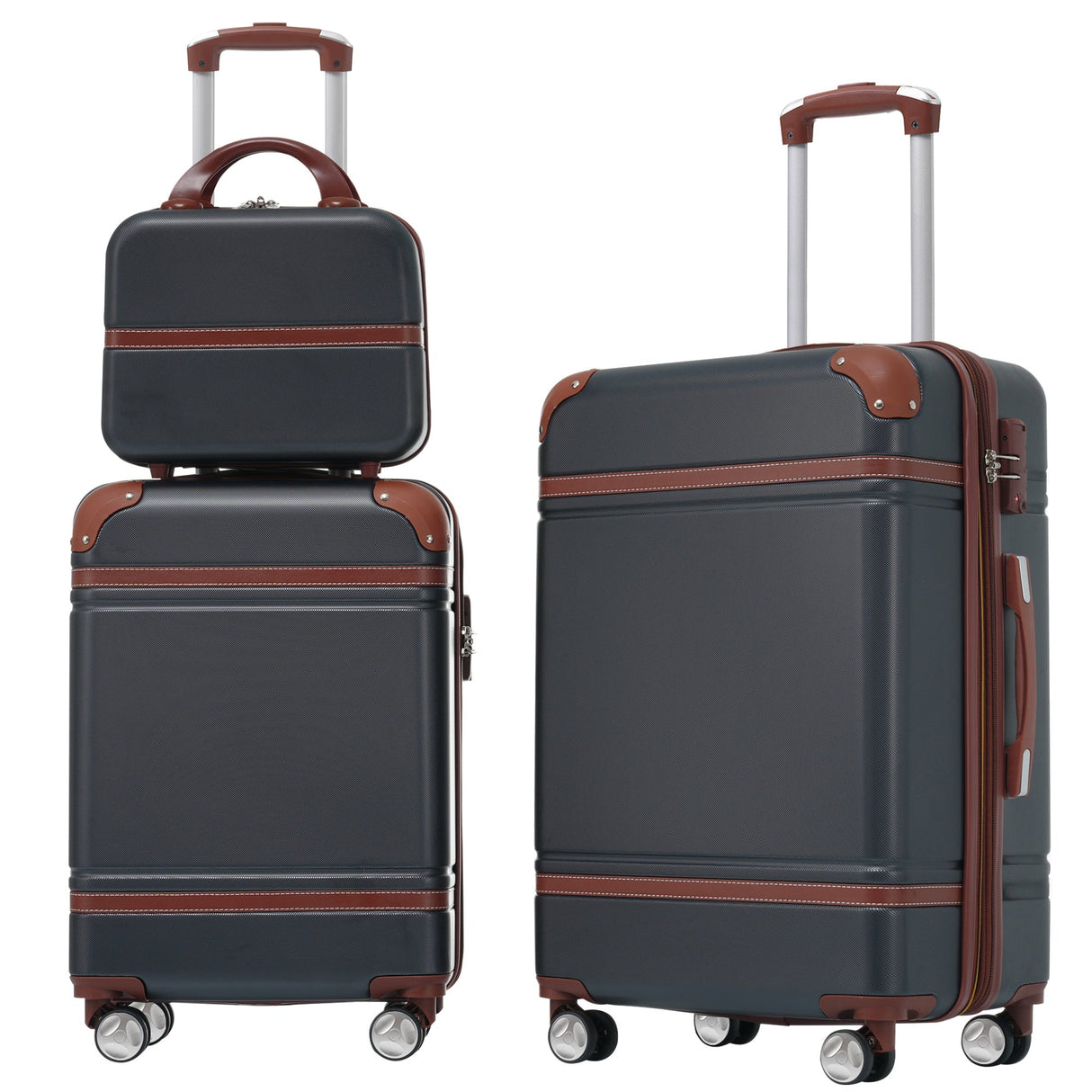 Hardshell-Luggage-Sets-3-Pieces-Luggages-and-Cosmetic-Case-Spinner-Suitcase-with-TSA-Lock--Lightweight-Luggage-Sets