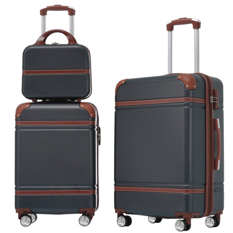 Hardshell-Luggage-Sets-3-Pieces-Luggages-and-Cosmetic-Case-Spinner-Suitcase-with-TSA-Lock--Lightweight-Luggage-Sets