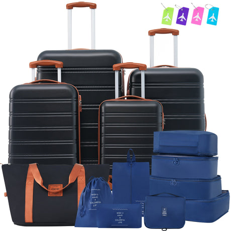 Hardshell Luggage Sets 4 pcs + Bag Spinner Suitcase with TSA Lock Lightweight Luggages - Tuesday Morning - Luggage Sets