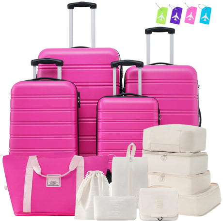 Hardshell Luggage Sets 4 pcs + Bag Spinner Suitcase with TSA Lock Lightweight Luggages - Tuesday Morning - Luggage Sets