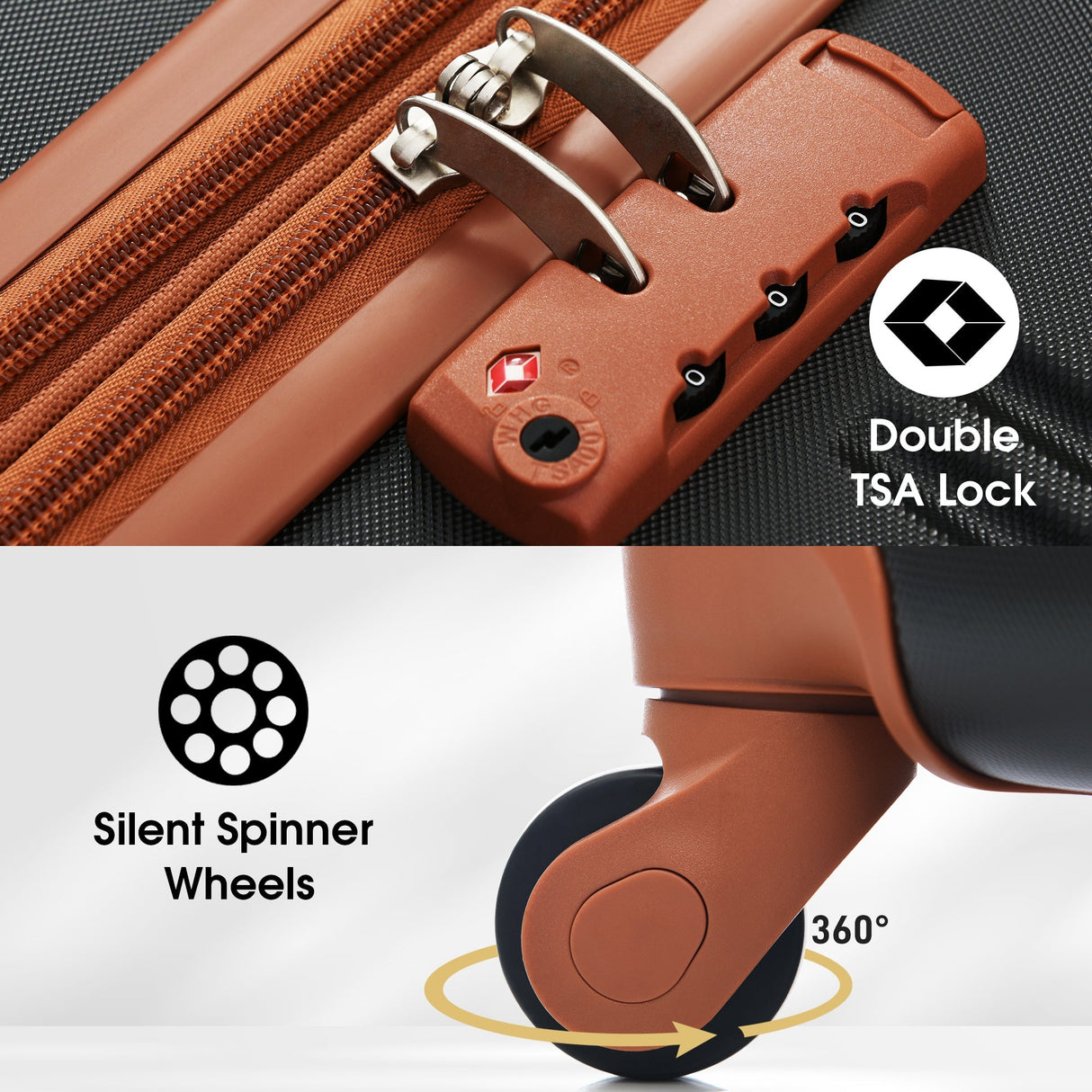 Hardshell Luggage Sets 4 pcs + Bag Spinner Suitcase with TSA Lock Lightweight Luggages - Tuesday Morning - Luggage Sets