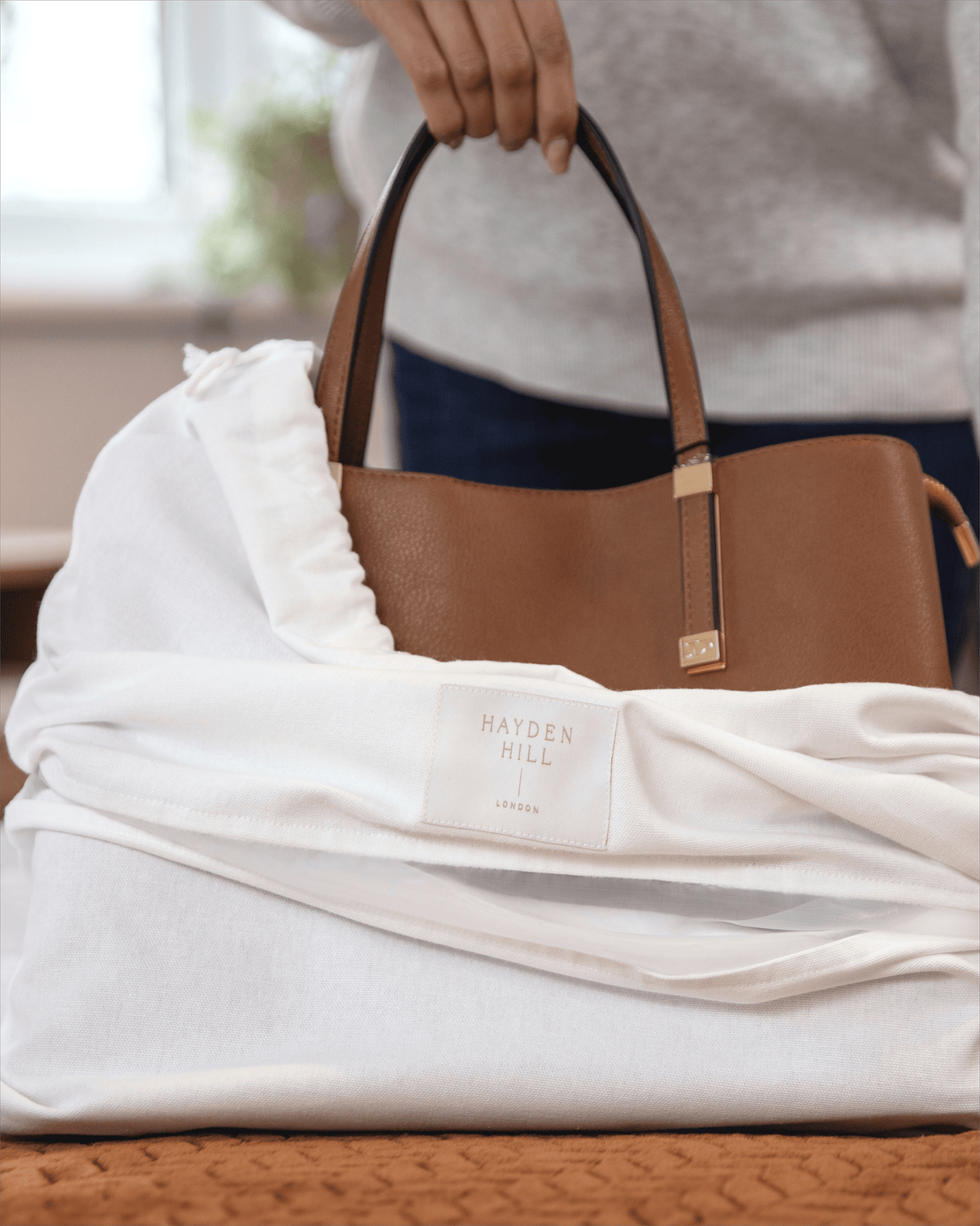 3 Large Organic Cotton Dust Bags