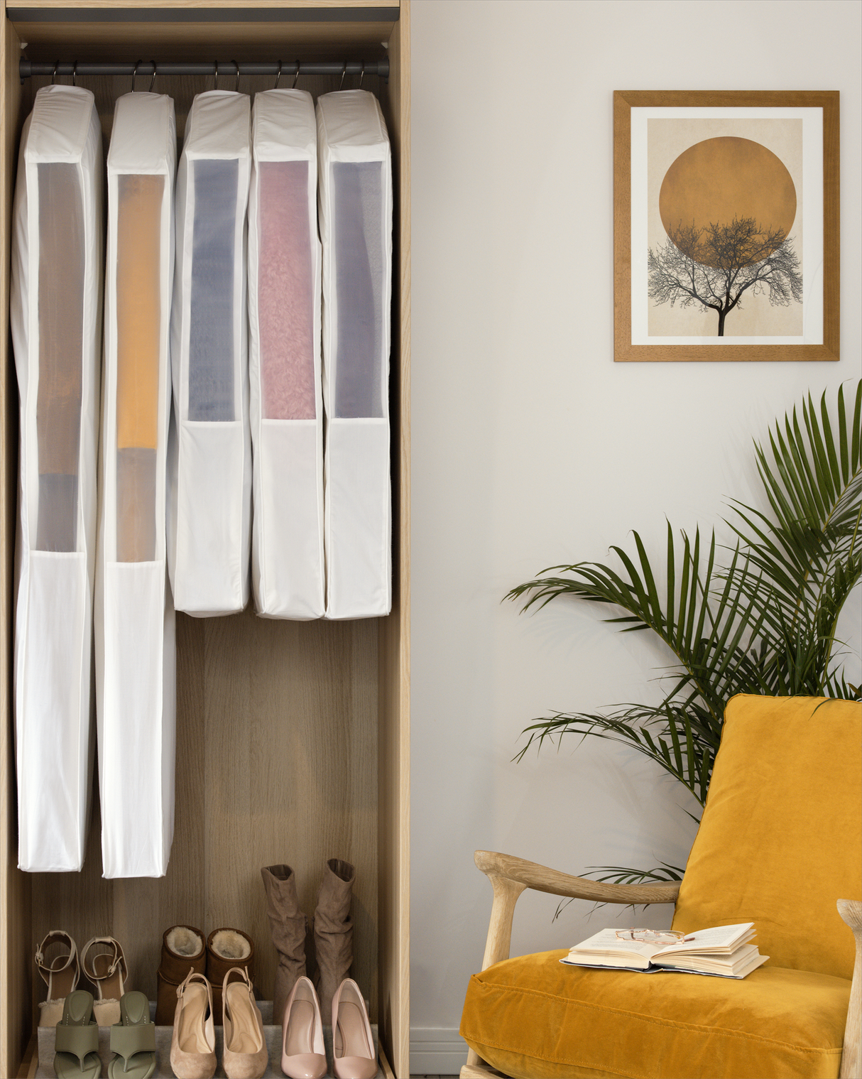 Long Organic Cotton Hanging Bag