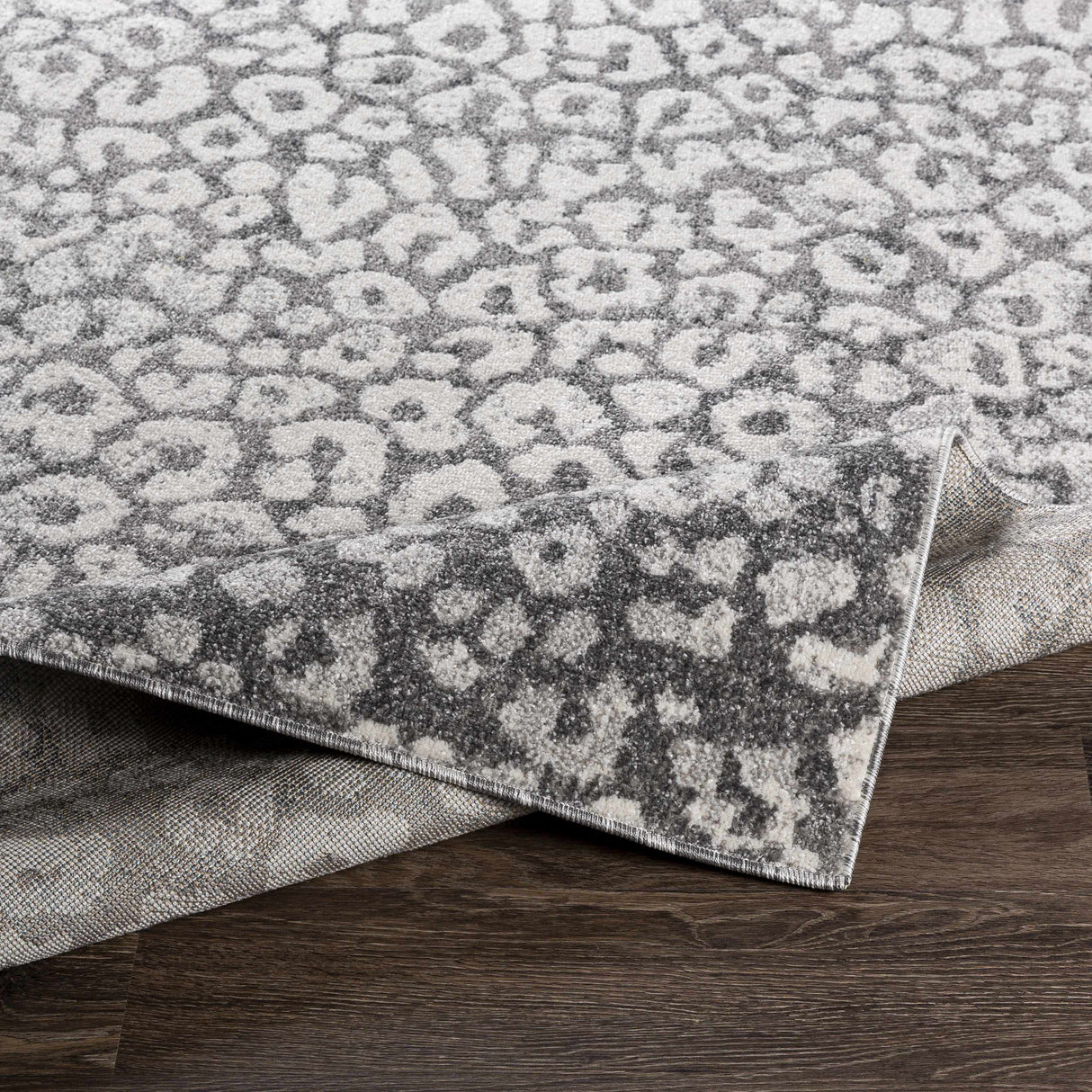 Gray Hubbardsville Leopard Print Area Rug - Clearance