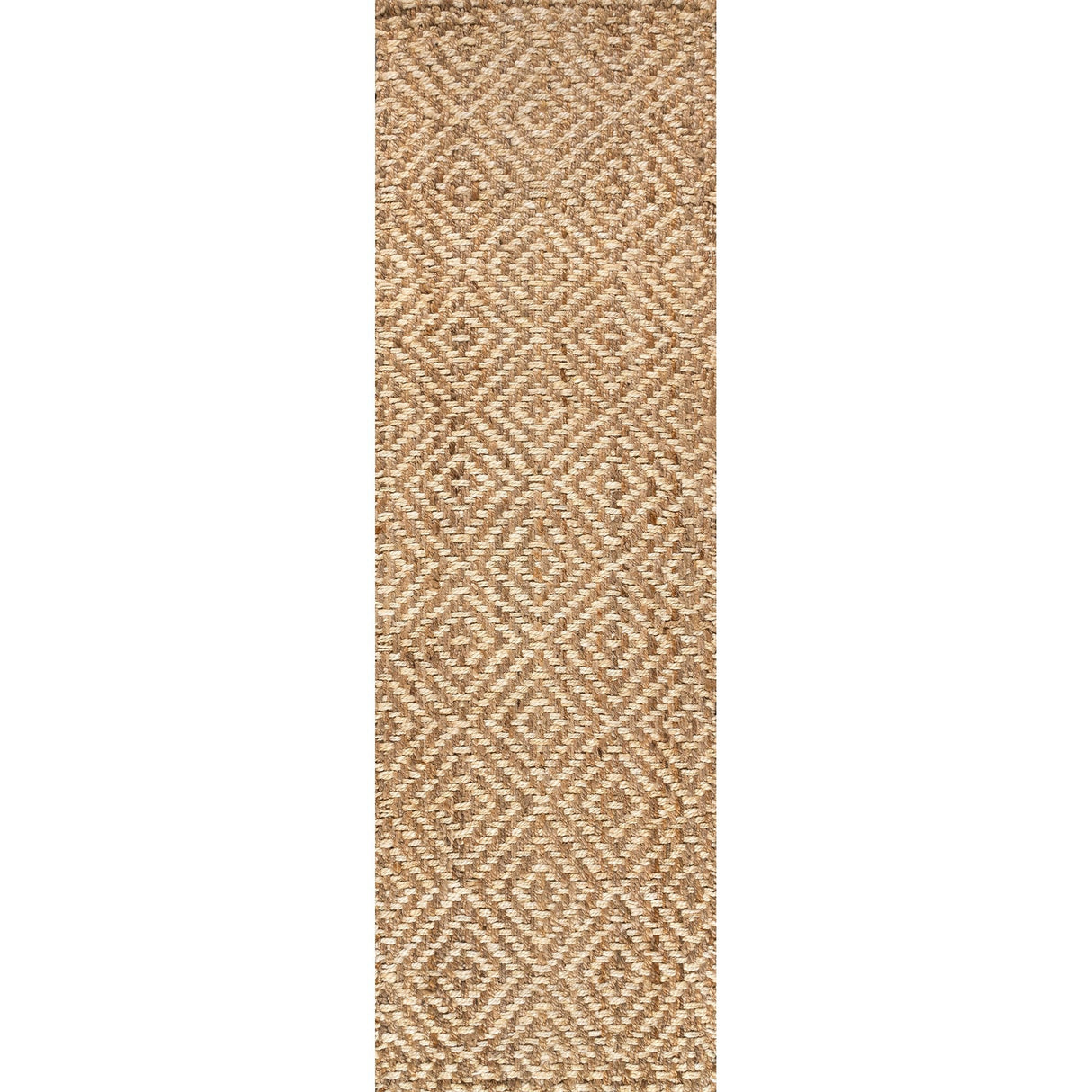 Hira Hand Woven Diamond Chunky Jute Runner Rug - Tuesday Morning - Runner Rugs