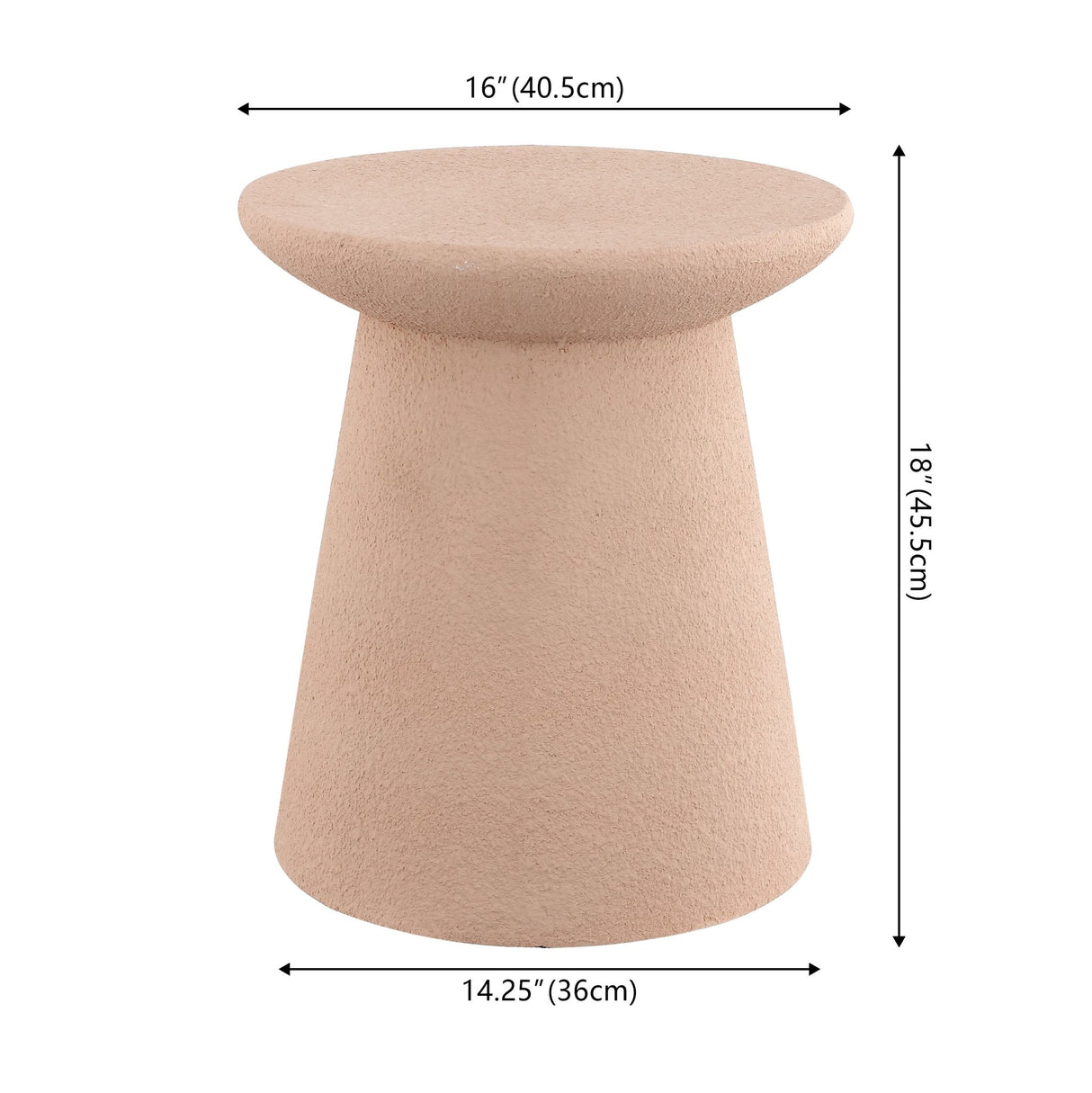 Hollie minimalist modern drum indoor/outdoor accent table pedestal - Tuesday Morning - Outdoor Tables