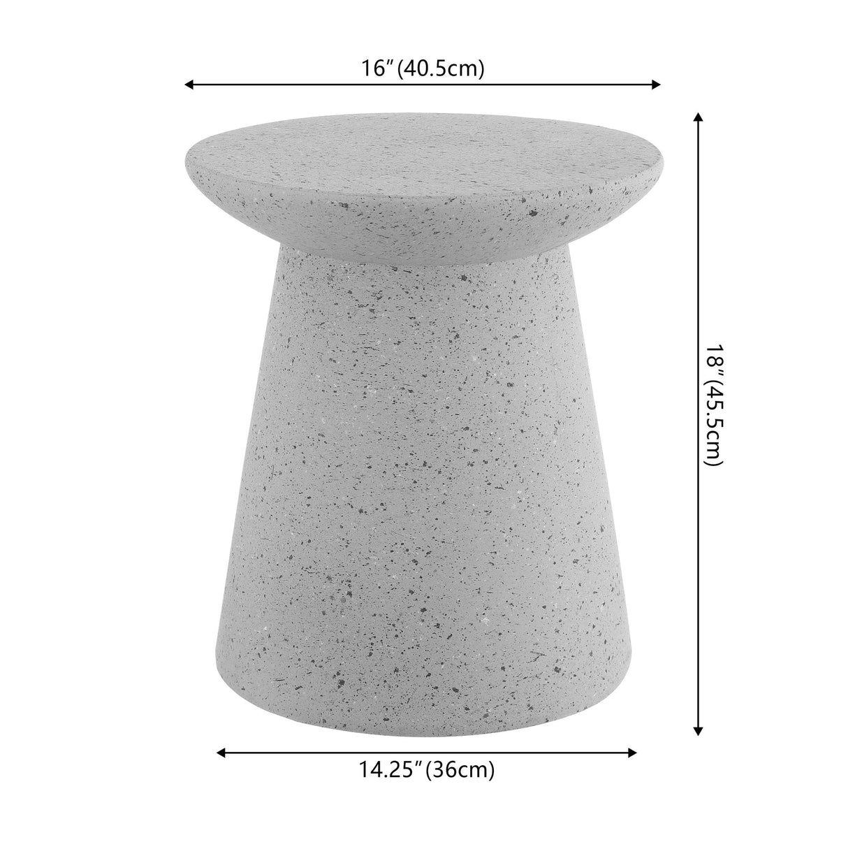 Hollie minimalist modern drum indoor/outdoor accent table pedestal - Tuesday Morning - Outdoor Tables